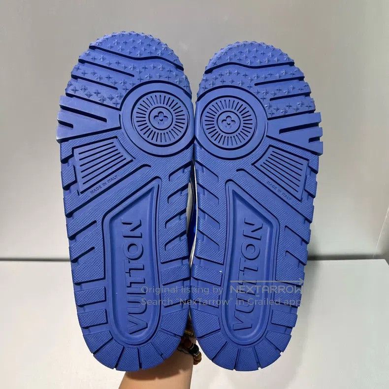 Louis Vuitton Louis Vuitton Trainer Maxi Fat Ding White Blue shoes Size US 10 / EU 43 - 7 Thumbnail