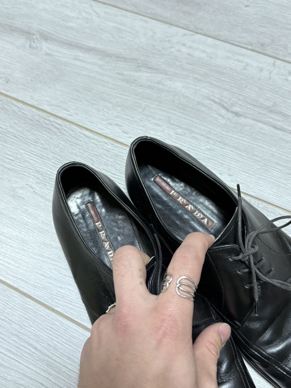 Prada Prada leather loafers shoes vintage sport red tab Size US 9.5 / EU 42-43 - 10 Thumbnail