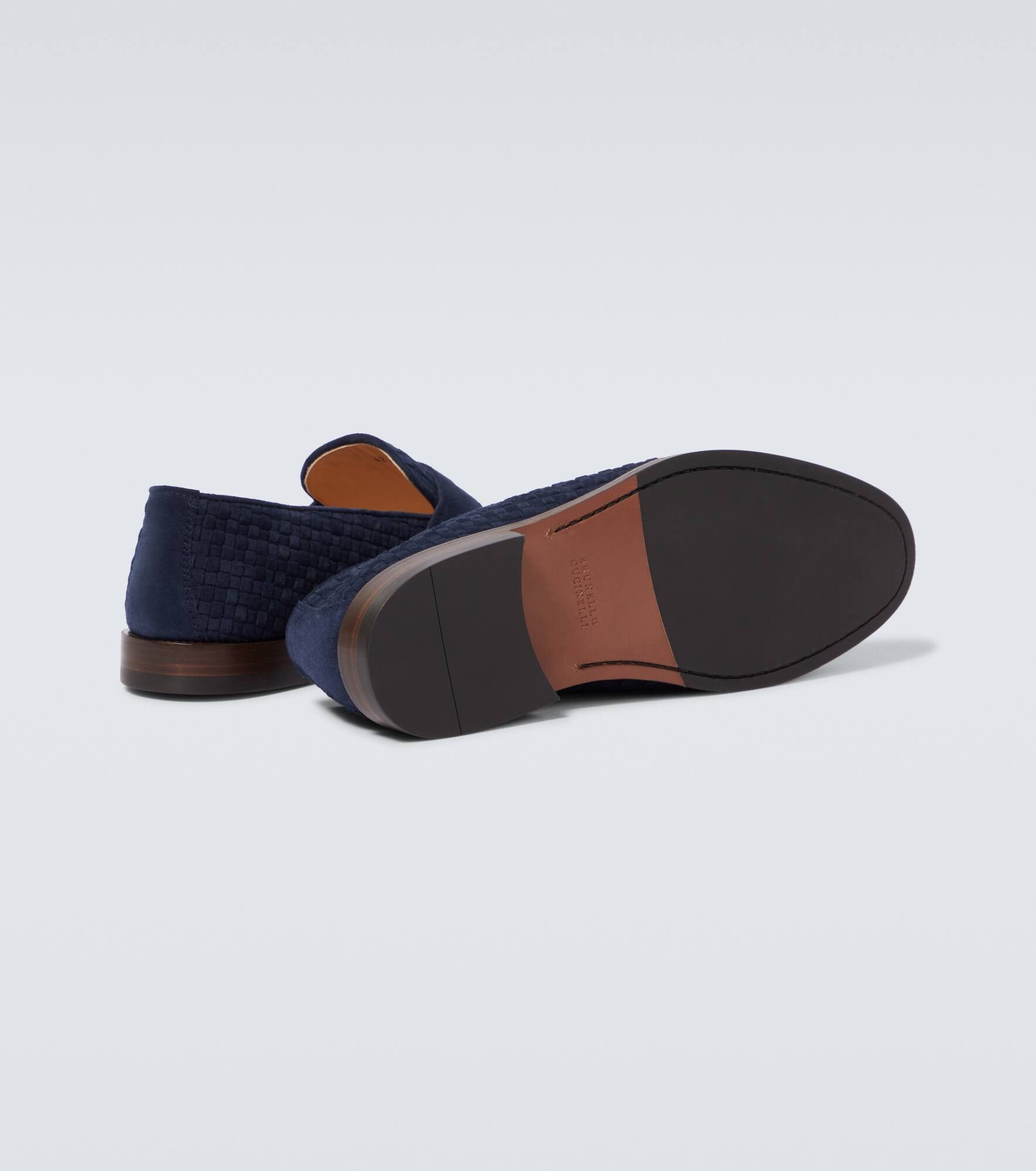 Brunello Cucinelli o1w1db10925 Pair Of Loafers in Medium Blue Size US 13 / EU 46 - 7 Thumbnail