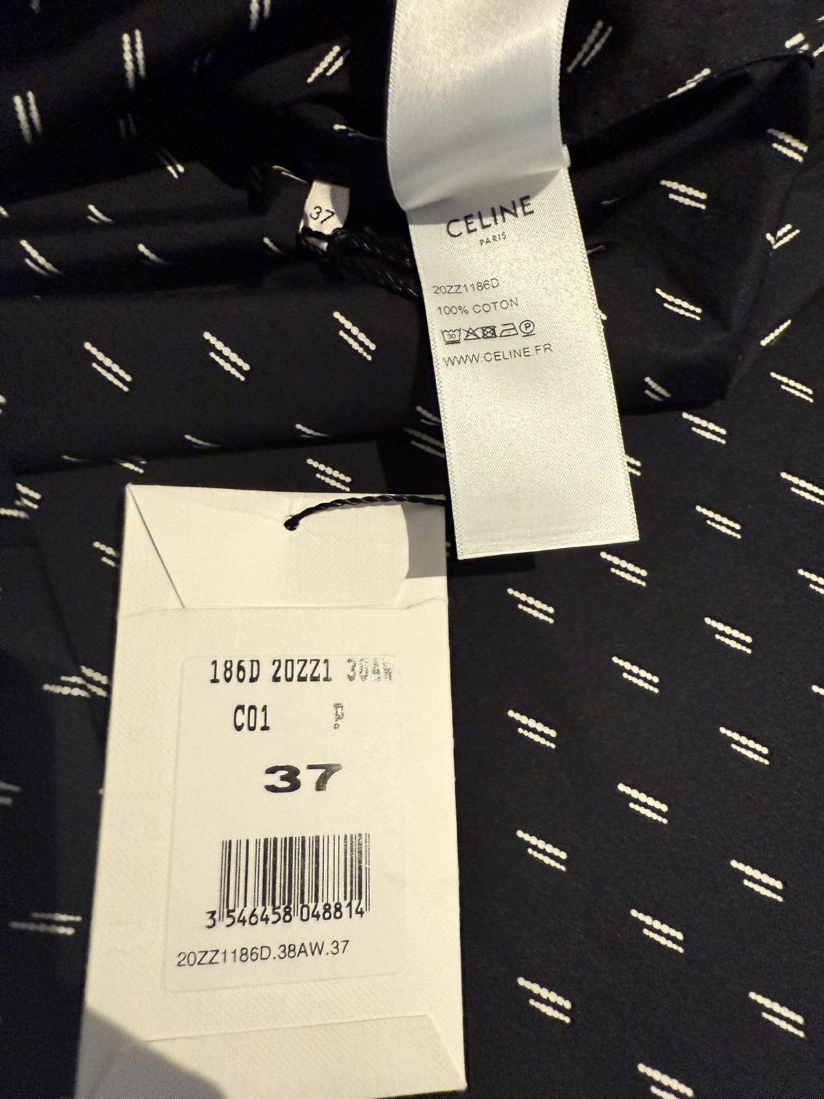 Celine SS19 Grail Celine lines stripe black white shirt Hedi 37 new Size US S / EU 44-46 / 1 - 7 Thumbnail