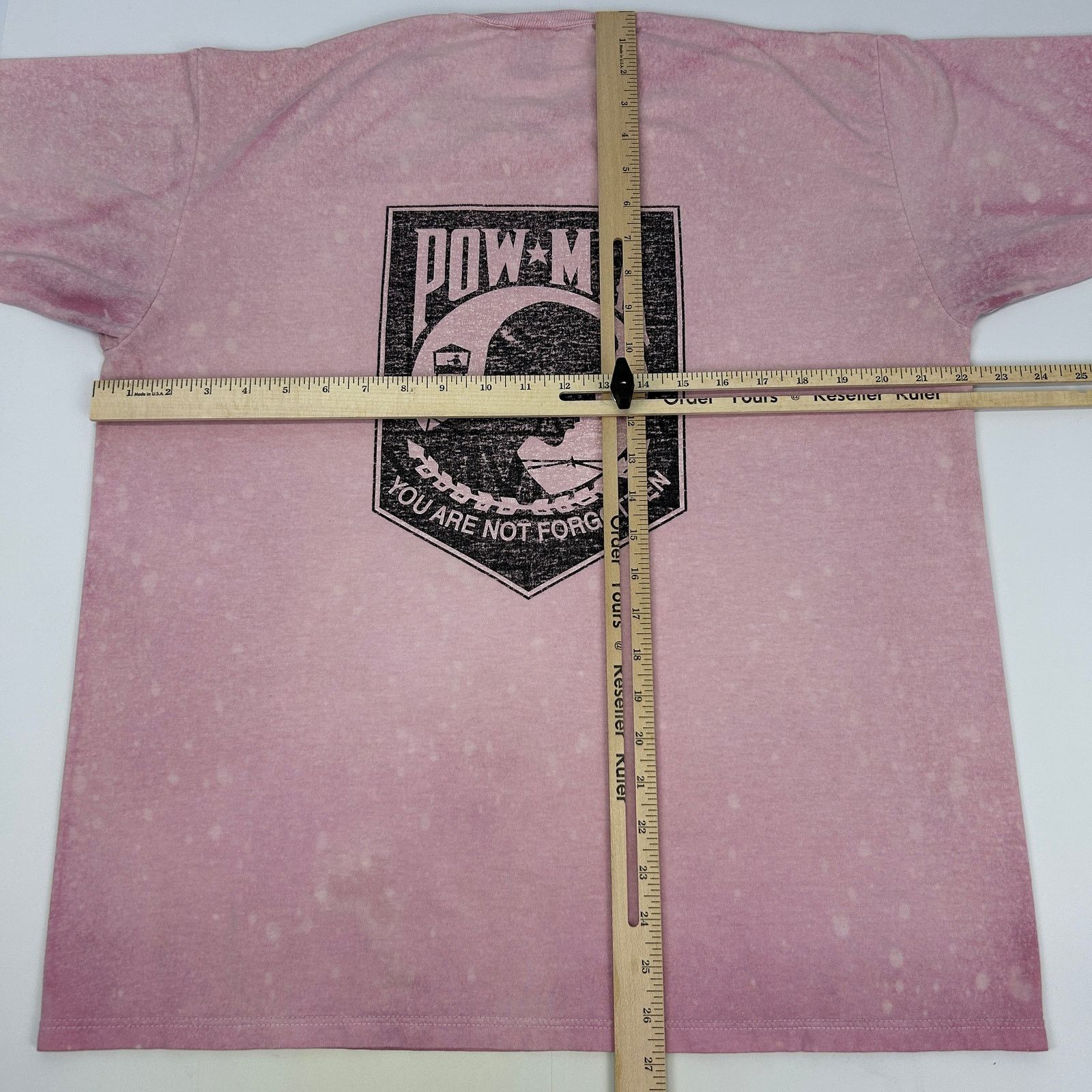 Jerzees Vintage 90s US Army POW-MIA T Shirt Military Pink Large Size US XL / EU 56 / 4 - 12 Thumbnail