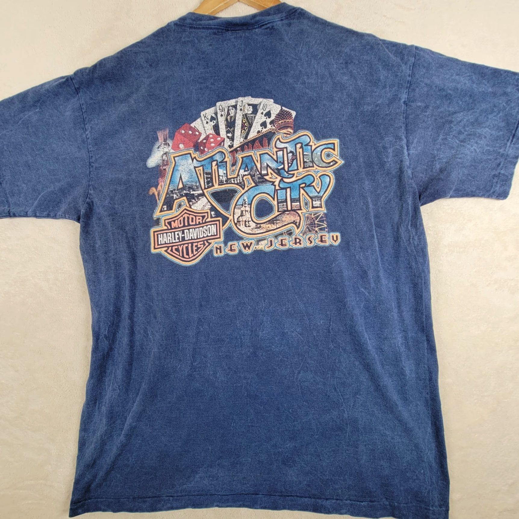 Harley Davidson VINTAGE Harley Davidson T-Shirt Mens XL Blue Graphic Tee Nevada NV Pocket Mullet Logo Vintage Size US XL / EU 56 / 4 - 3 Thumbnail