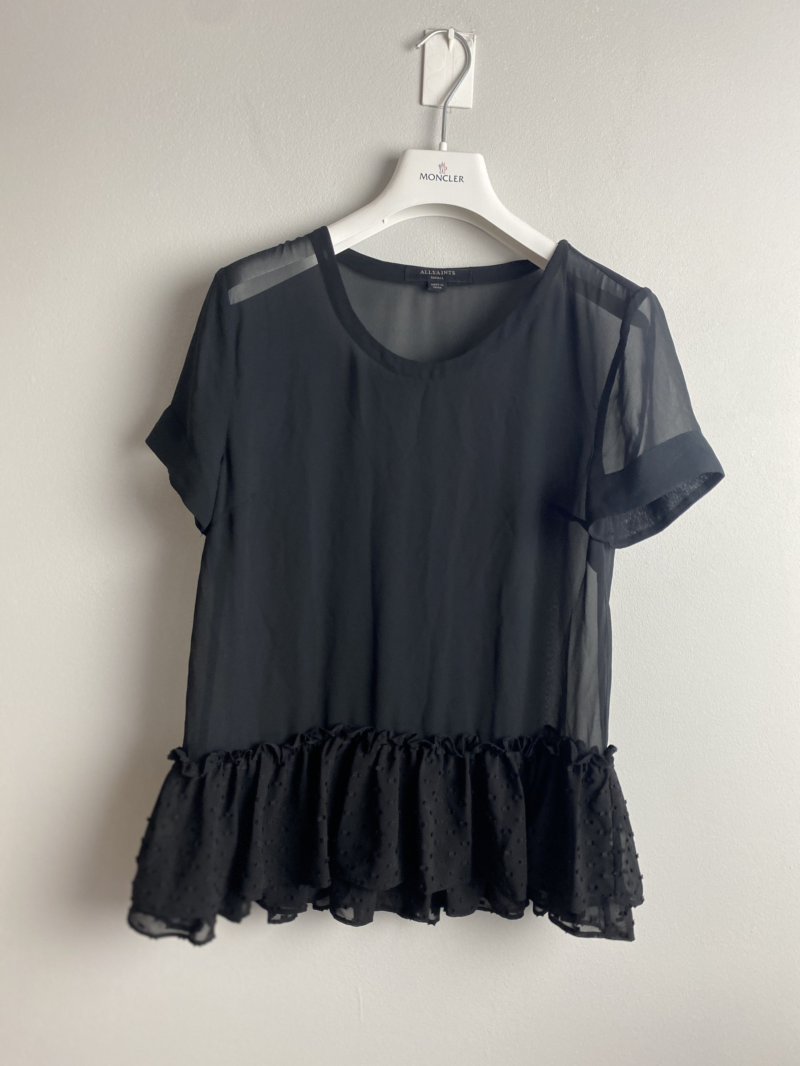Allsaints Allsaints Bella Top transparent blouse t-shirt Size S / US 4 / IT 40 - 1 Thumbnail