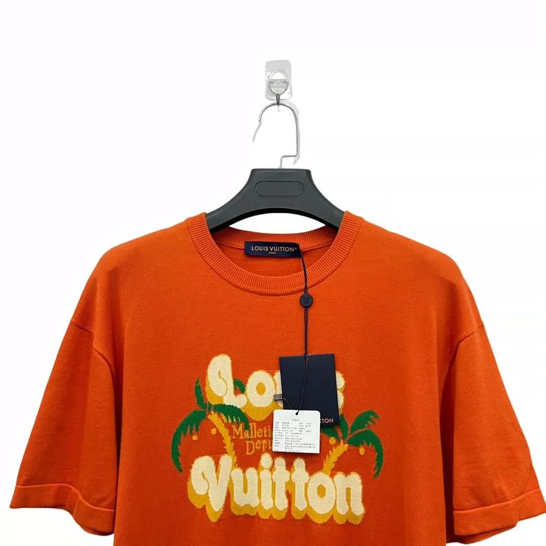 Louis Vuitton Louis Vuitton Orange coconut knitted short sleeve Size US M / EU 48-50 / 2 - 2 Thumbnail