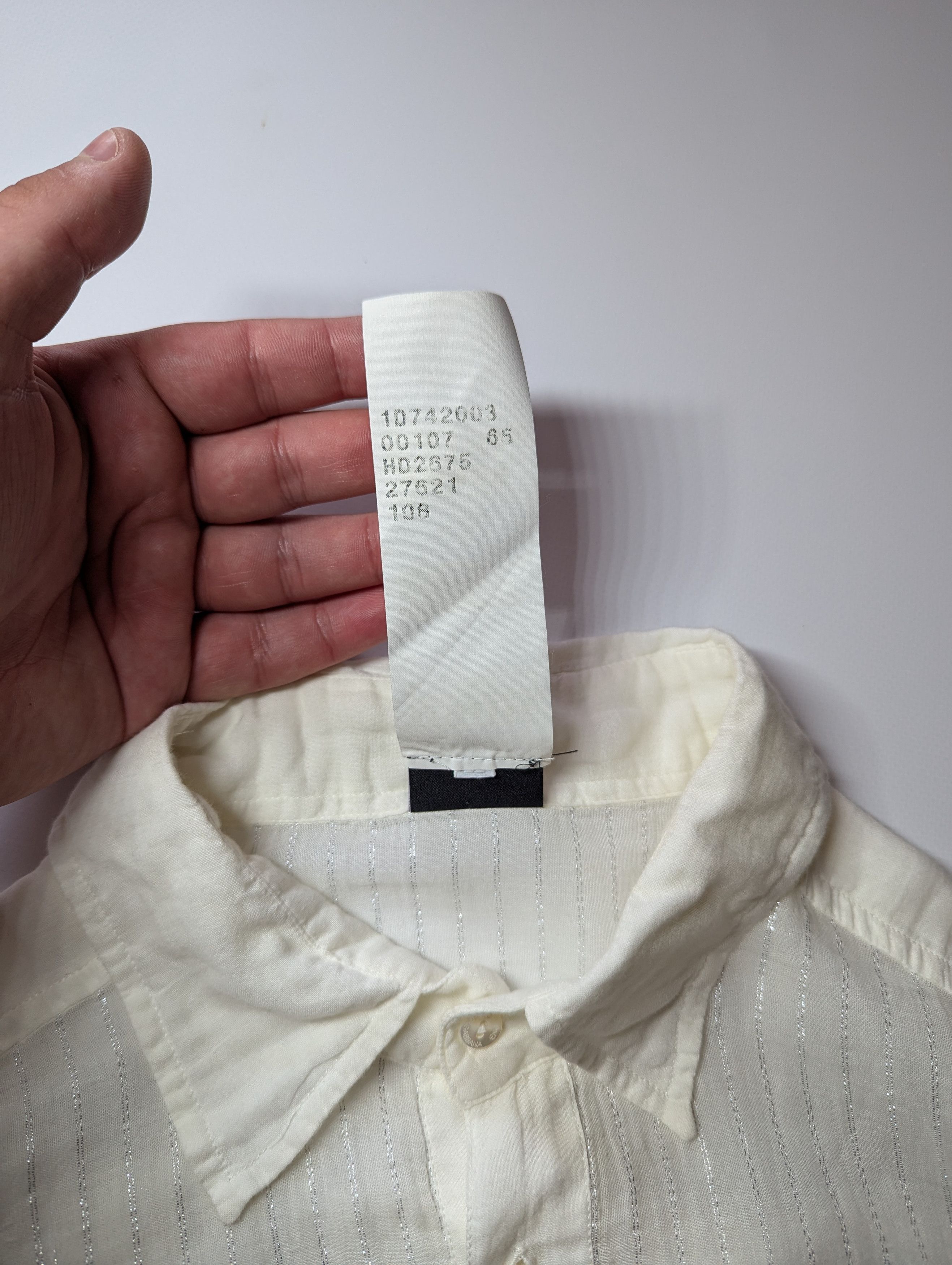 Dolce & Gabbana Dolce and Gabbana Transparent Button up Shirt Luxury Size US L / EU 52-54 / 3 - 6 Thumbnail