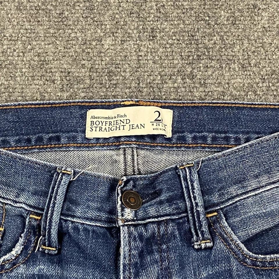 Abercrombie & Fitch Abercrombie & Fitch Jeans Women's 2 Boyfriend Straight 26x25 Size 26" / US 2 / IT 38 - 3 Thumbnail