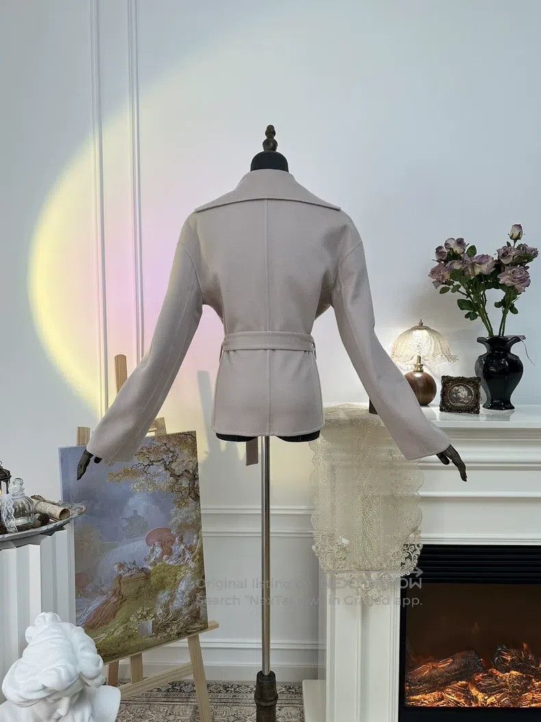 Hermes Hermes Double-Faced Cashmere Belted Coat, Light Pink Size S / US 4 / IT 40 - 2 Thumbnail