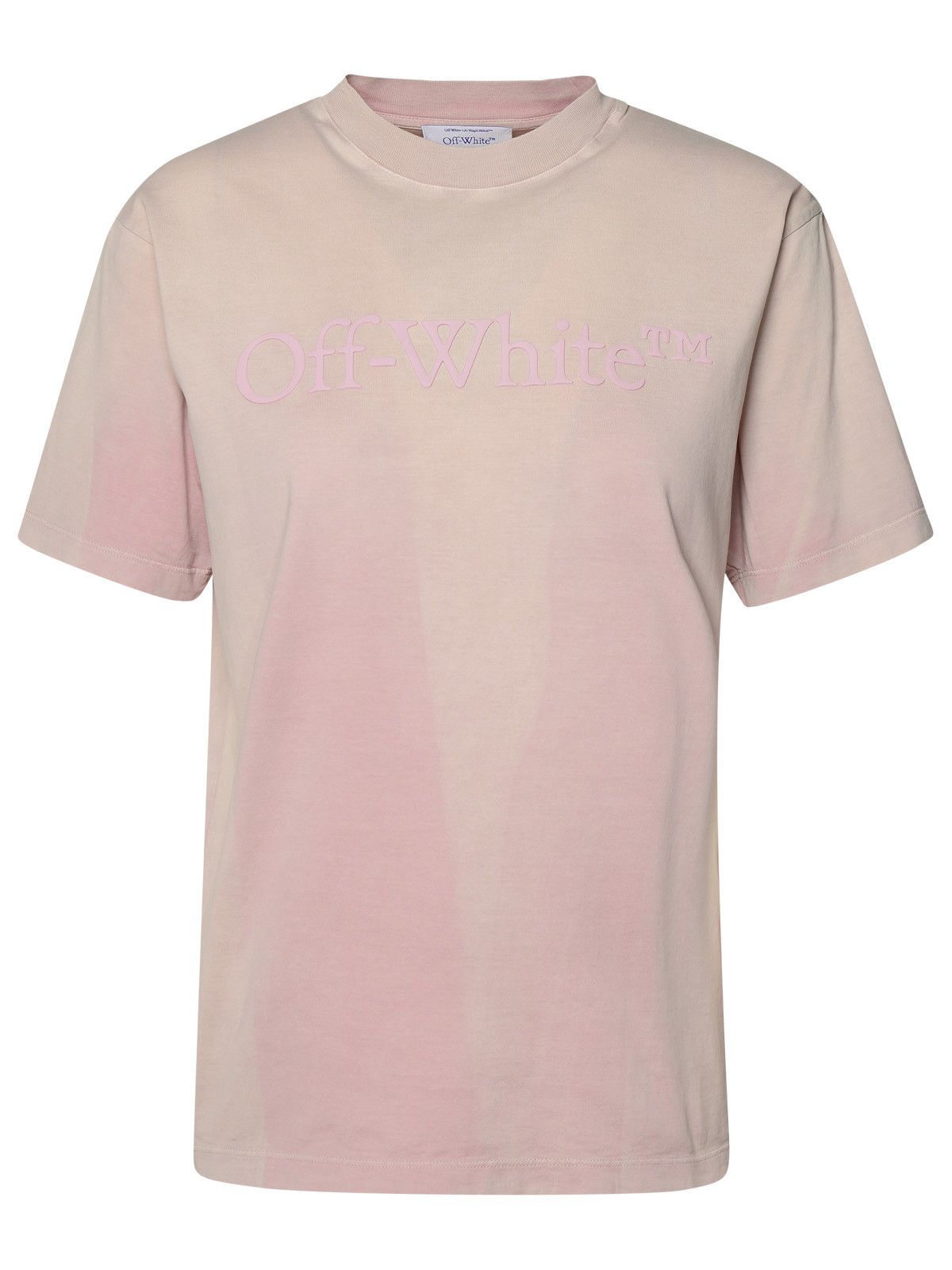 image of Off White Off-White Pink Cotton Blend T-Shirt, Women's (Size Medium)