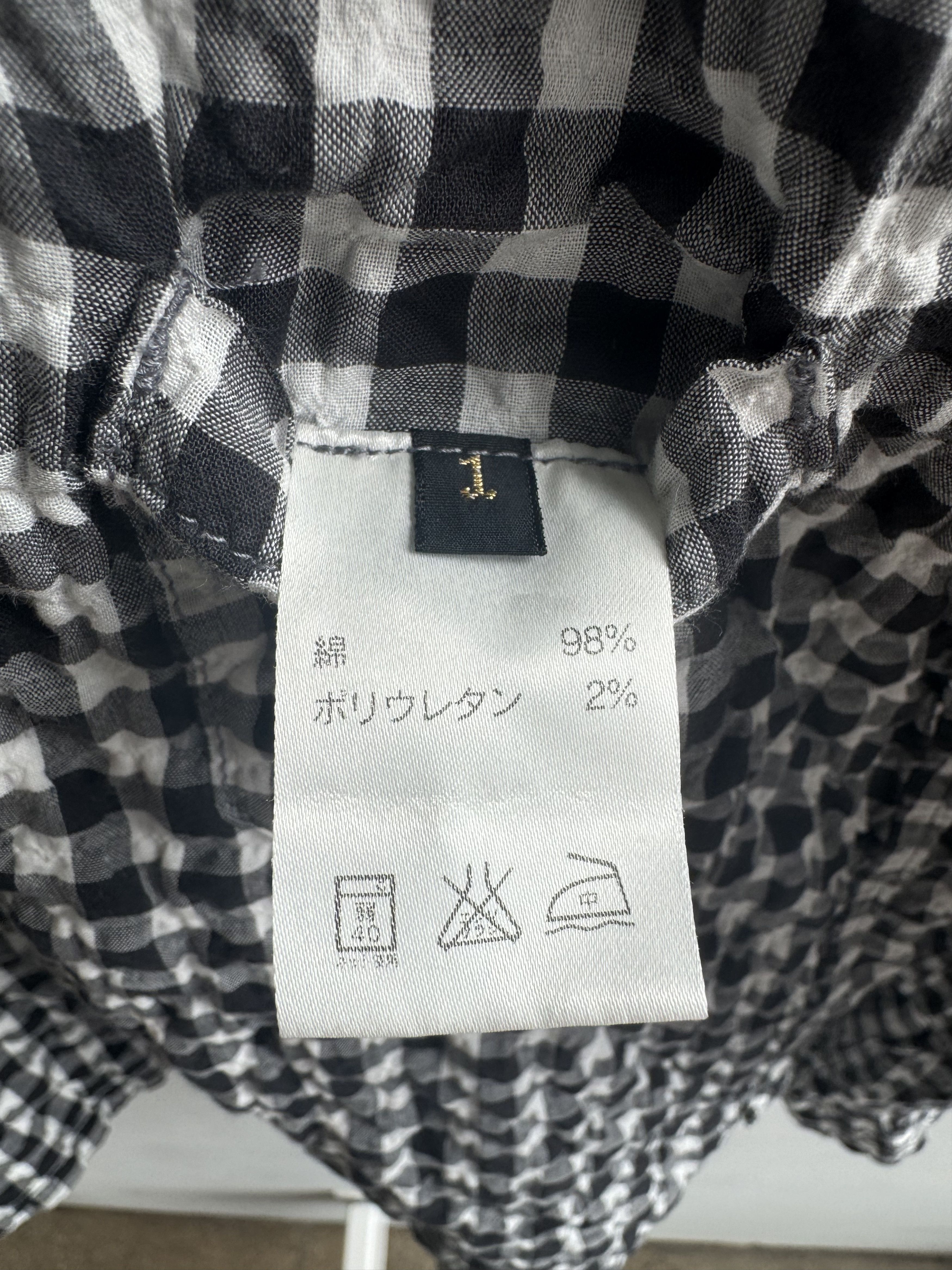 Kapital Kapital Black/White Gingham Check Shirt Size S / US 4 / IT 40 - 3 Thumbnail