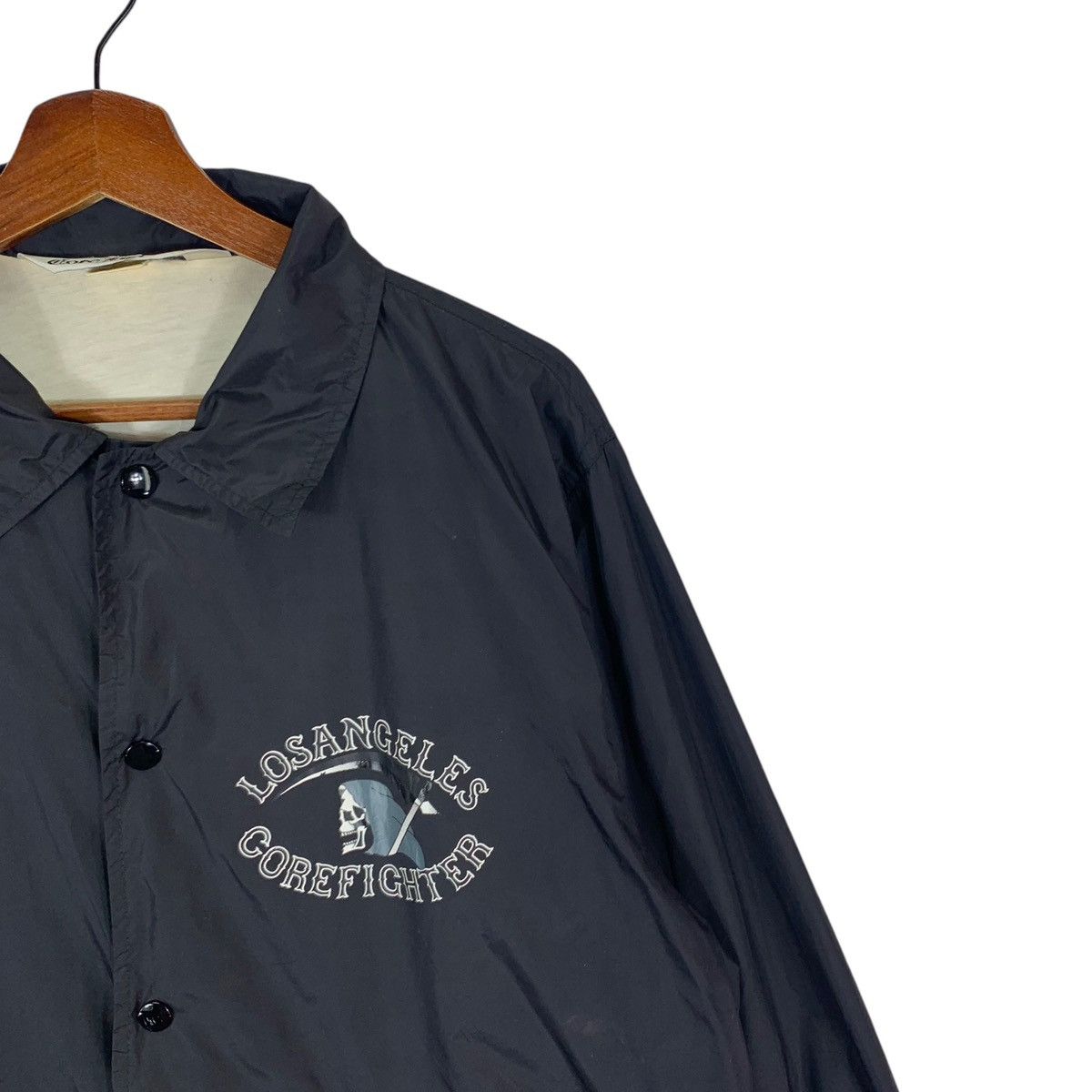 Vintage Vintage 90s Los Angeles Core Fighter Black Coach Jacket Size US M / EU 48-50 / 2 - 4 Thumbnail