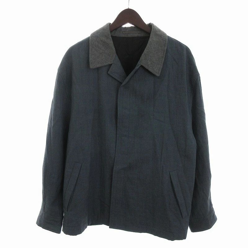 Comme des Garcons Homme Plus Jacket Tailored Single Front Velcro Wool Fully Lined Navy Size US M / EU 48-50 / 2 - 1 Thumbnail