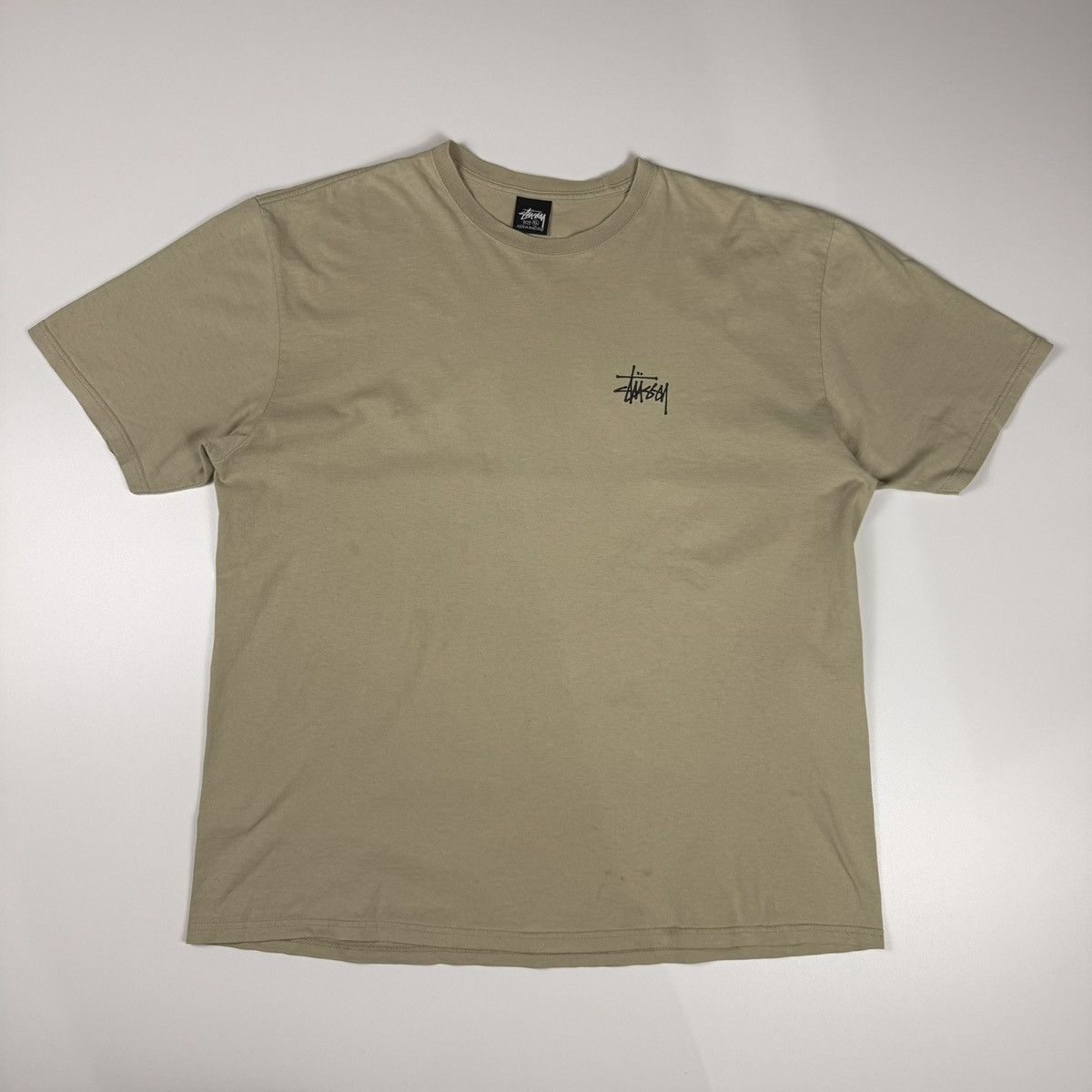 Stussy Script Tee Tan army Size US XL / EU 56 / 4 - 2 Thumbnail