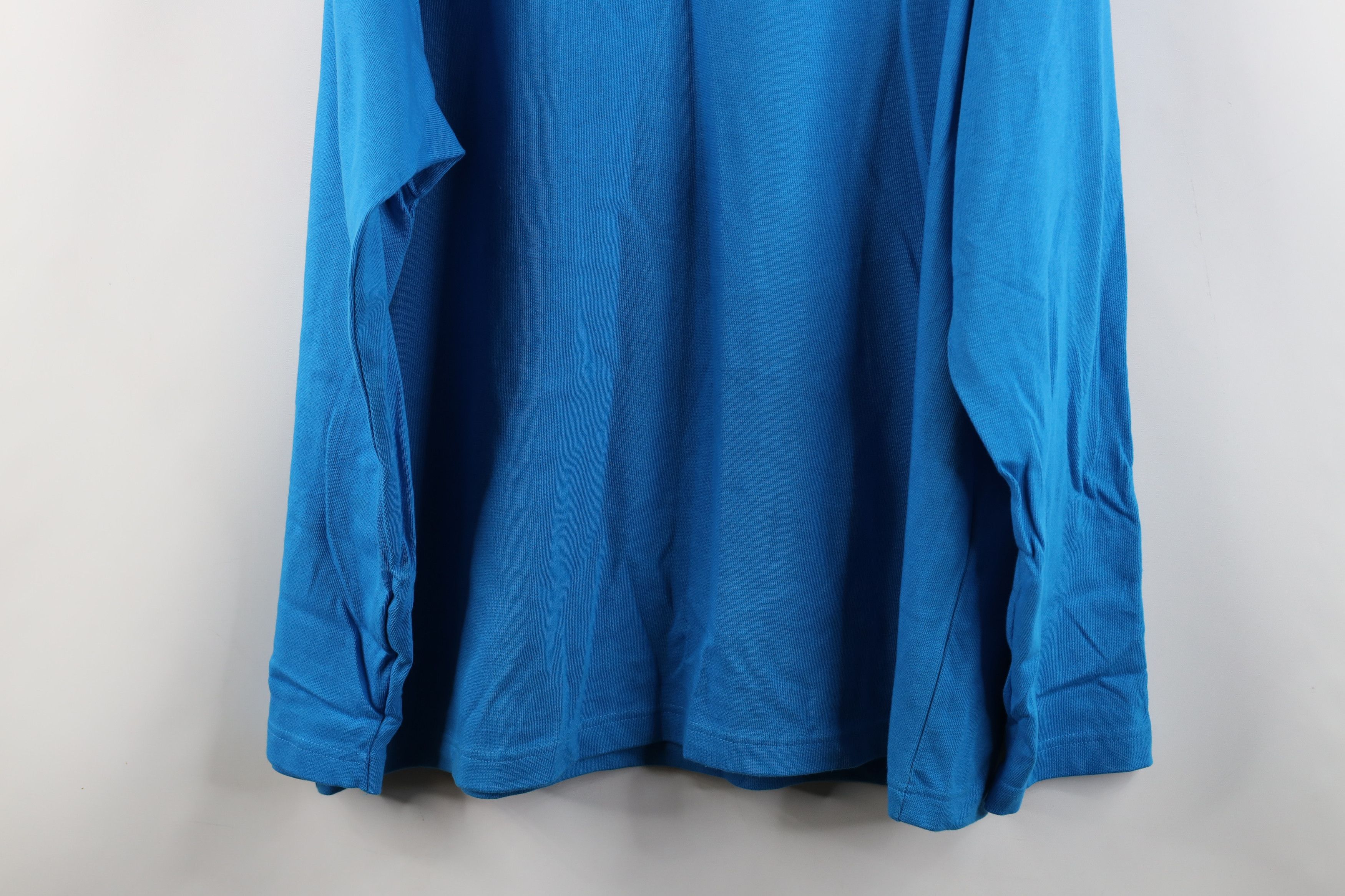 J.Crew × Vintage Vintage 90s J Crew Ribbed Knit Long Sleeve T-Shirt Blue Size US XL / EU 56 / 4 - 13 Thumbnail