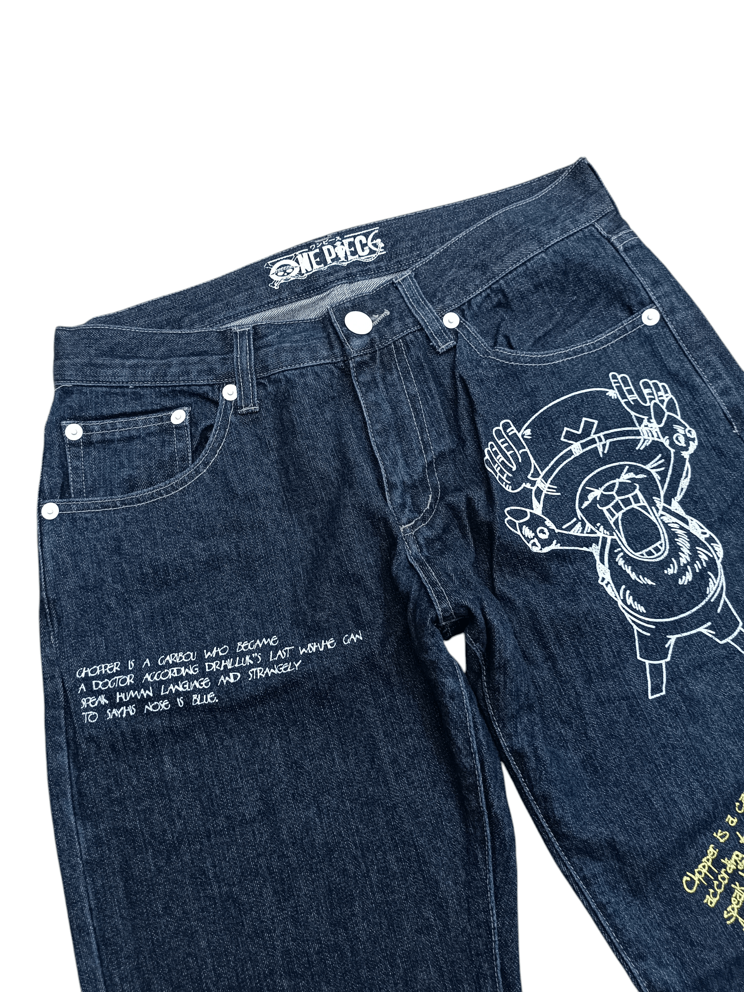 One Piece × Vintage Vintage Chopper One Piece Denim Jeans Size US 34 / EU 50 - 8 Thumbnail