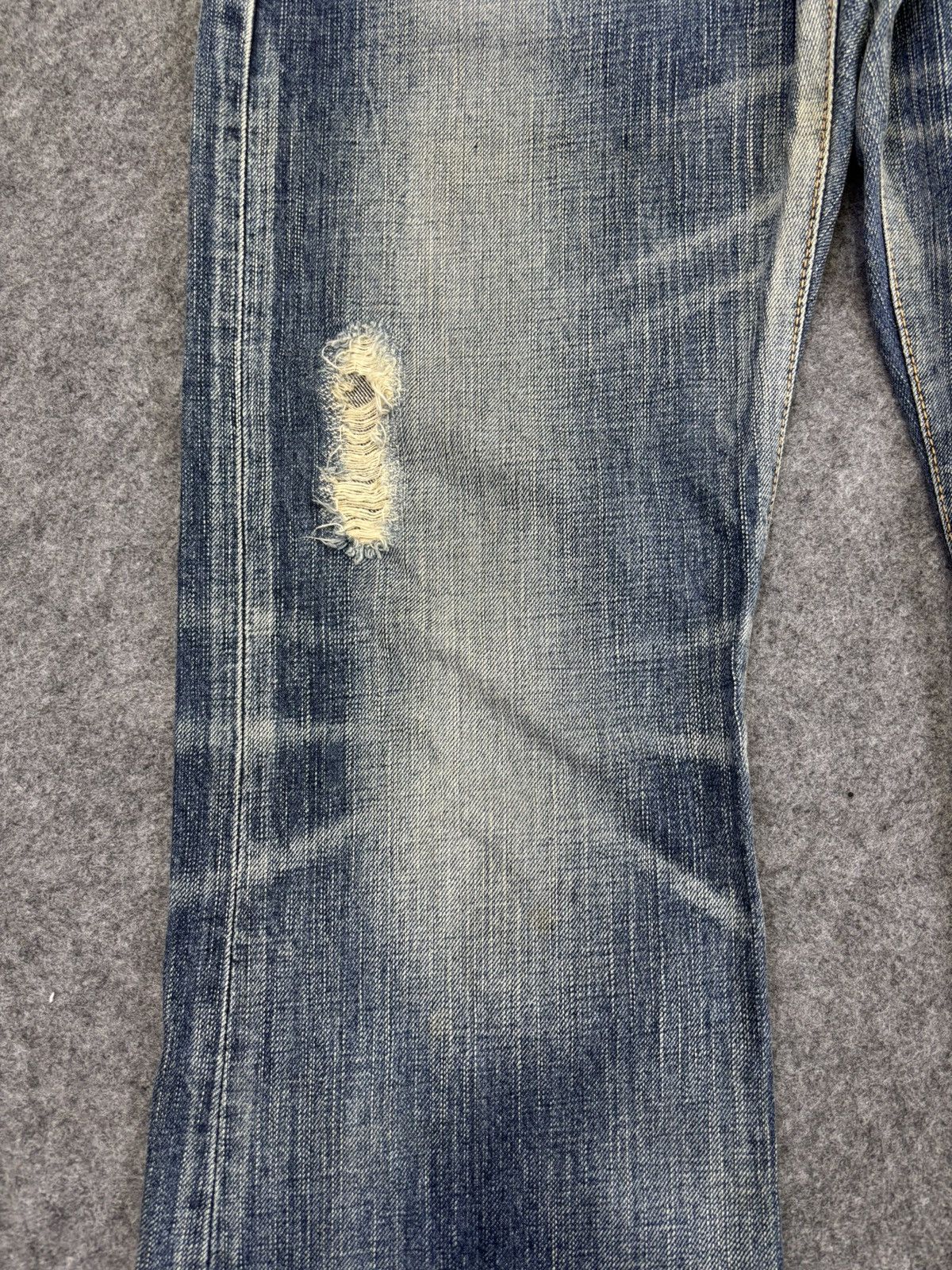 Edwin Flare💥90s Style Edwin Flare Distressed Denim F867 Size 32" / US 10 / IT 46 - 7 Thumbnail