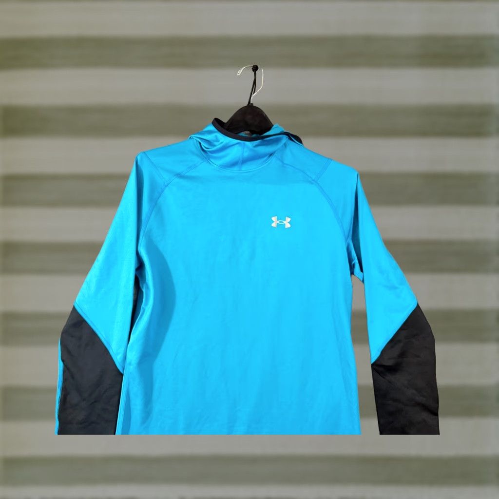Under Armour Under Armour Hooded Shirt Womens M Blue Stretch ColdGear Fitted Long Sleeve NWOT Size M / US 6-8 / IT 42-44 - 1 Thumbnail