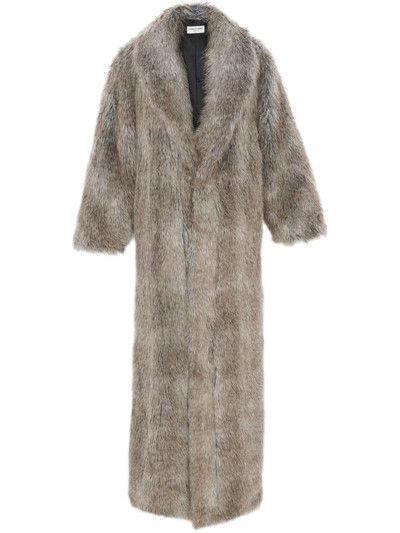 o1tp1o1224 Runway Oversized Coat In Animal in Gris Chine
