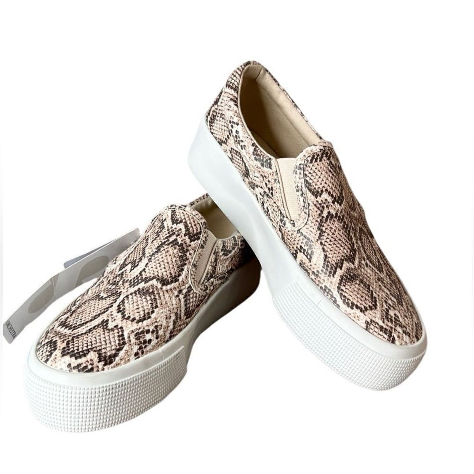 Superga Superga Faux Snakeskin Beige Platform Slip On Sneakers 5.5 Size US 5.5 / IT 35.5 - 4 Thumbnail