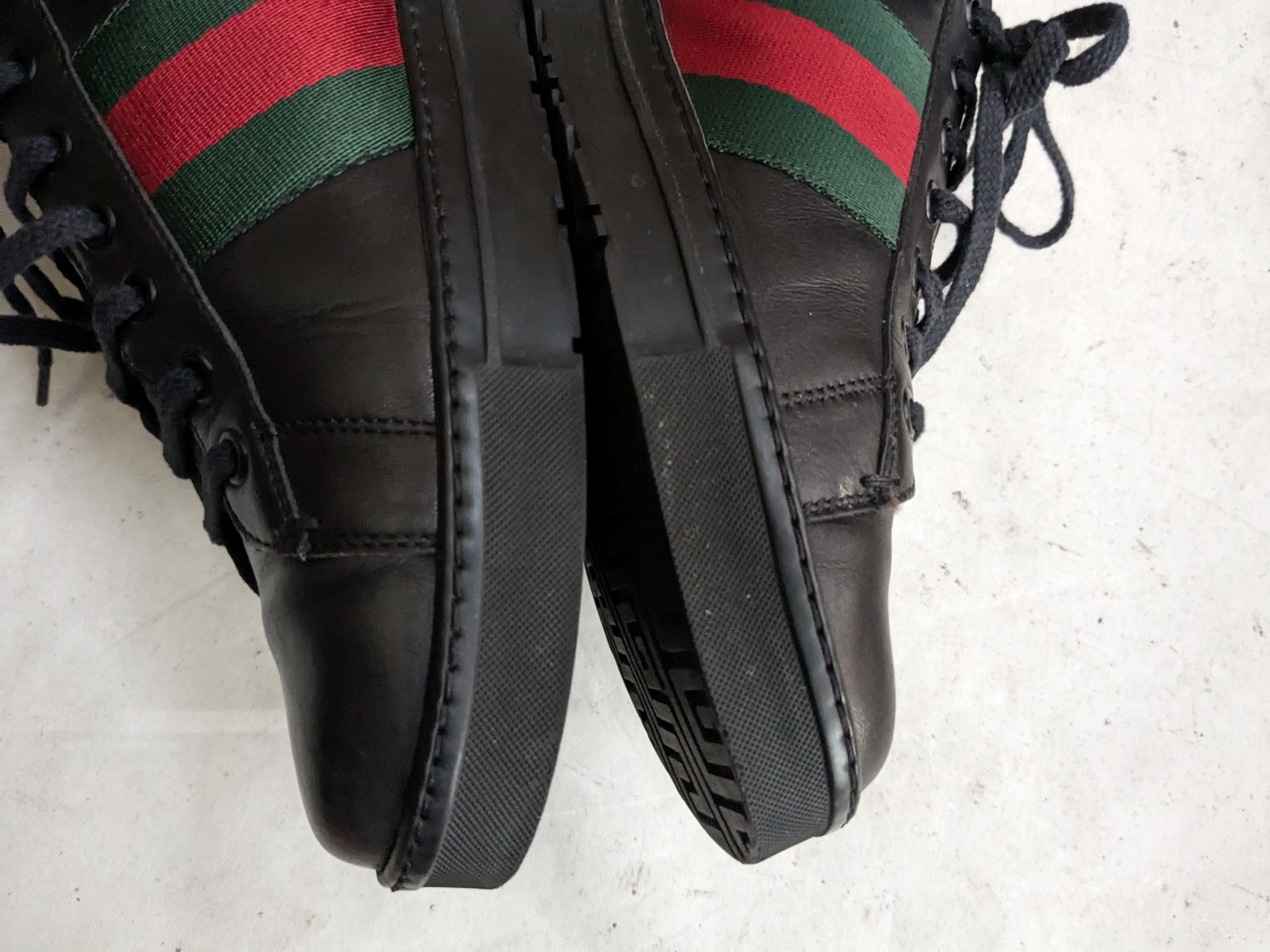 Gucci Gucci Ace Sneakers 9 Black Leather Low Tops Size US 9 / EU 42 - 7 Thumbnail