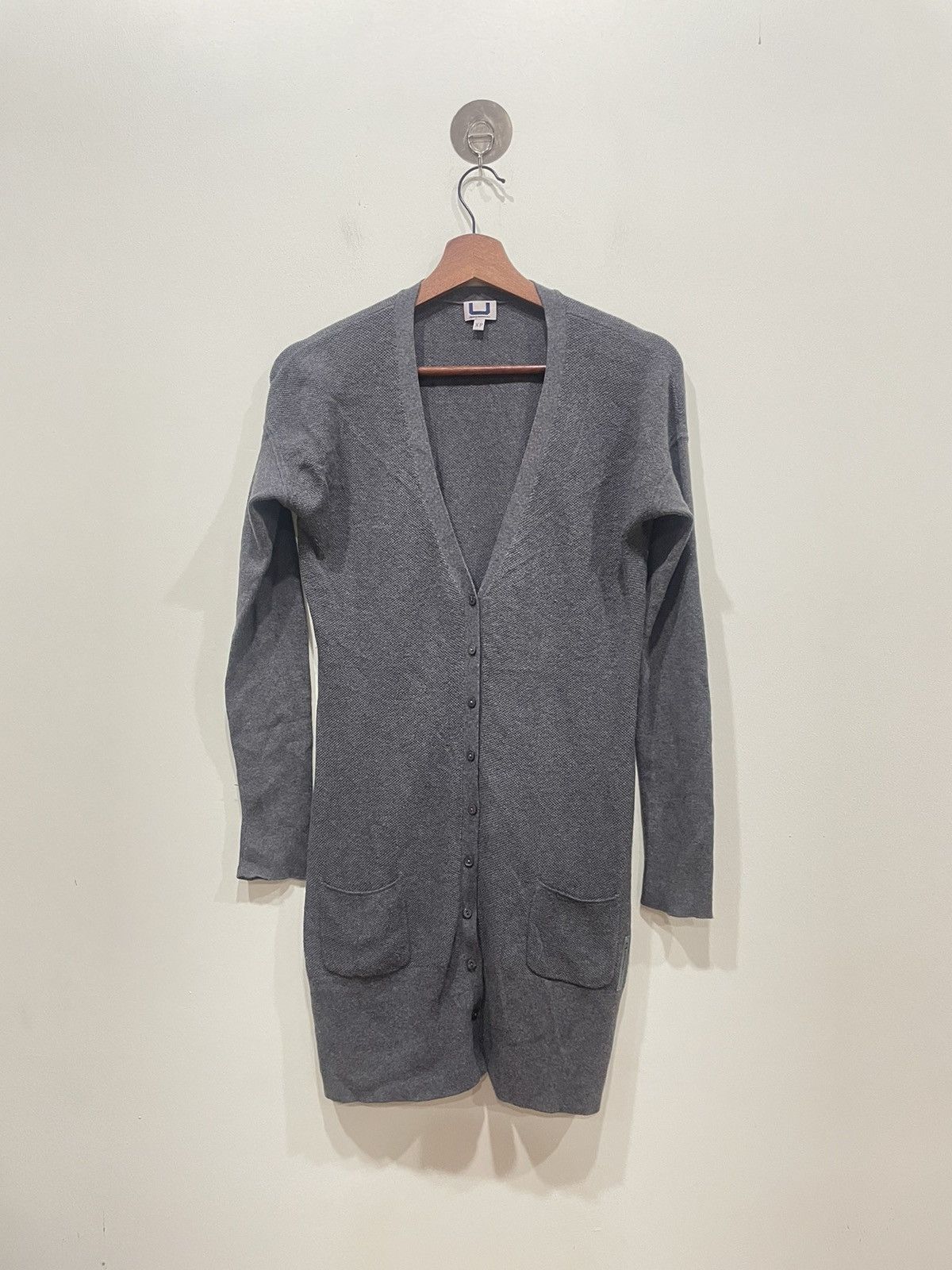 image of Adolfo Dominguez Long Cardigan in Grey, Women's
