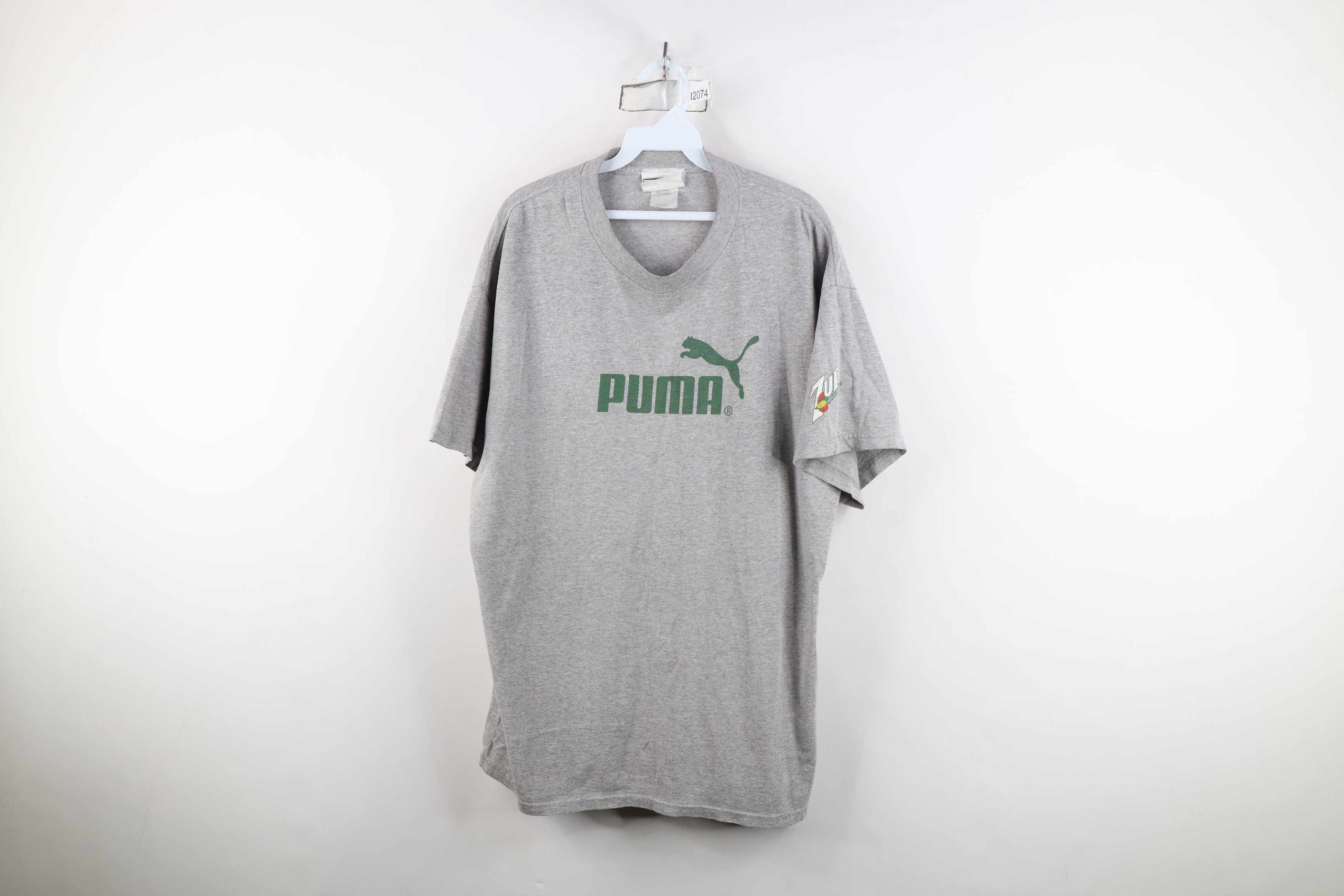 Puma Vintage 90s Puma Spell Out 7 Up Soda Pop T-Shirt Gray Size US L / EU 52-54 / 3 - 1 Thumbnail