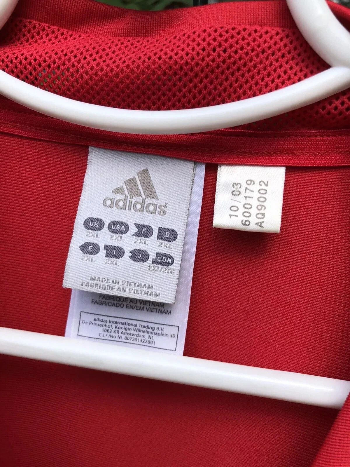 Adidas VINTAGE SPAIN NATIONAL 2003 2004 2005 HOME JERSEY SOCCER Size US XXL / EU 58 / 5 - 12 Thumbnail