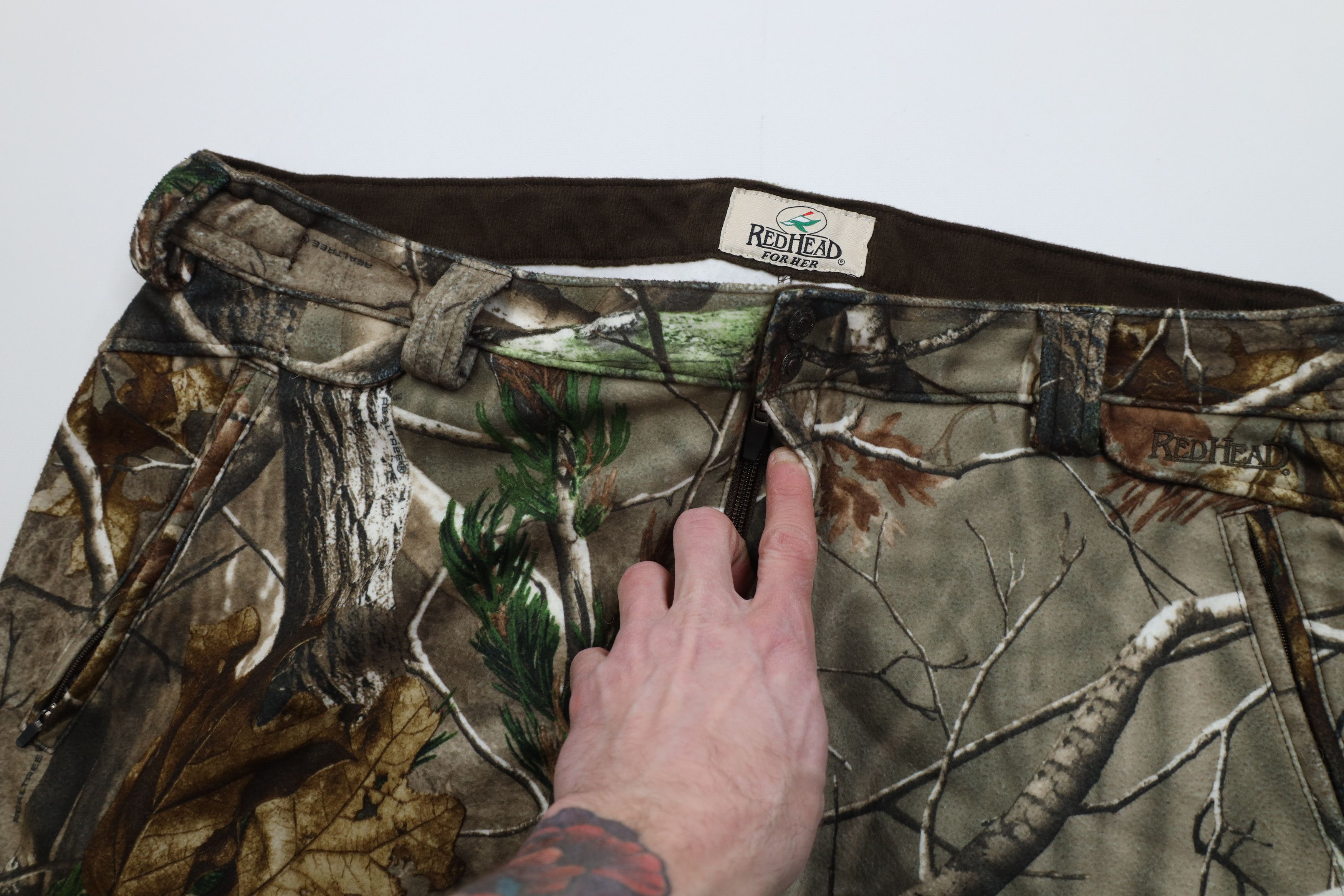 Vintage Vintage Y2K Heavyweight Camouflage Chamois Wide Leg Pants Size 30" / US 8 / IT 44 - 9 Thumbnail