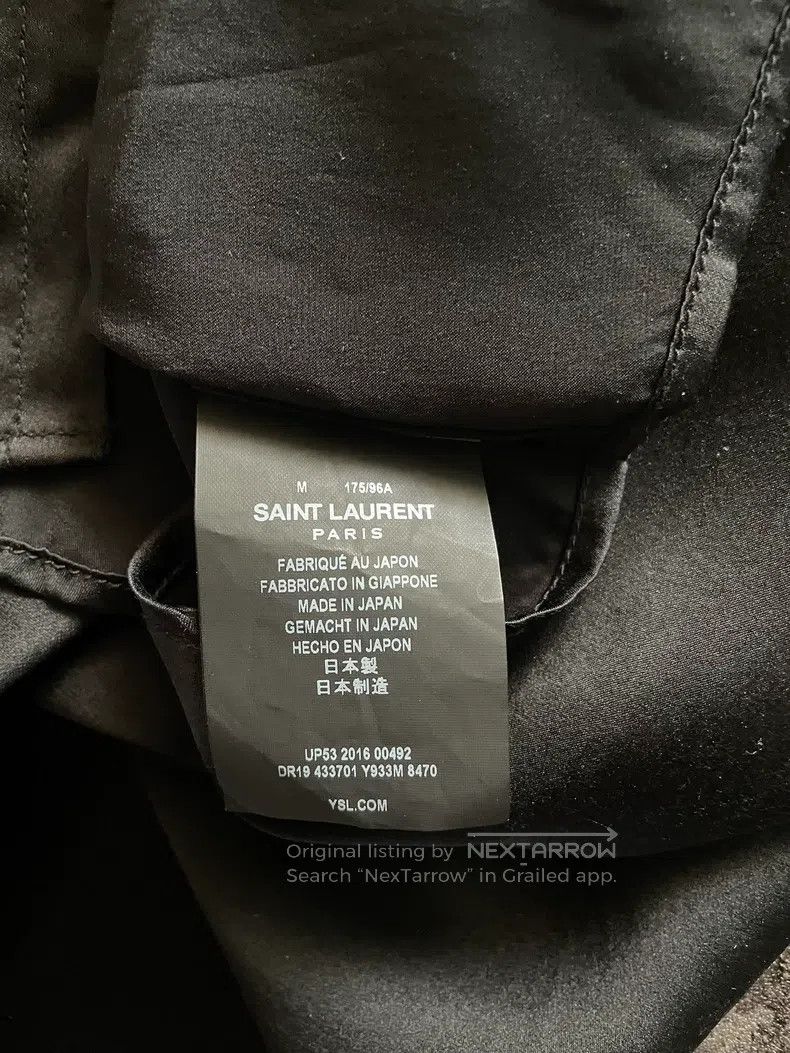 Saint Laurent Paris Saint Laurent Paris Black and Red Mixed Silk Shirt Size US M / EU 48-50 / 2 - 6 Thumbnail