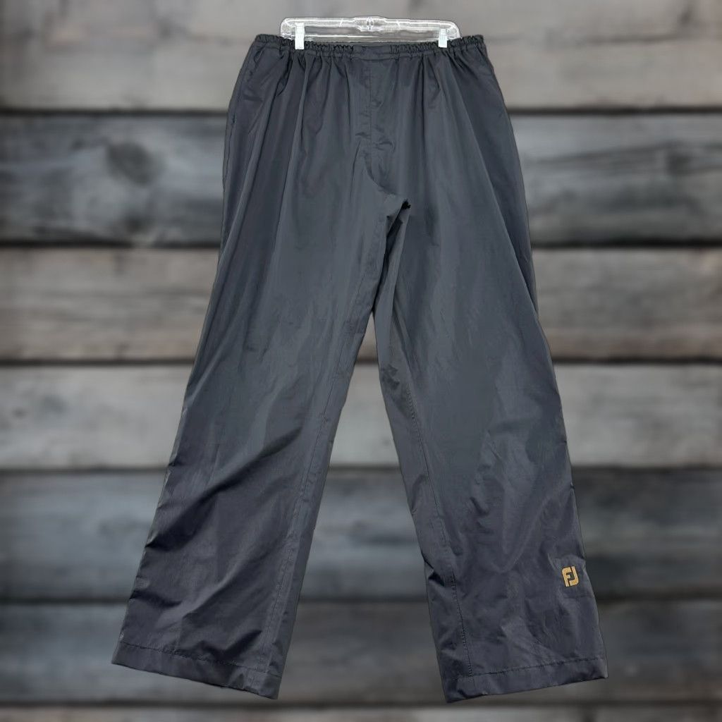 Footjoy VINTAGE Footjoy Dryjoys Pants Mens XL Black Windbreaker Rain Polyester Logo Y2K Size US 36 / EU 52 - 1 Thumbnail