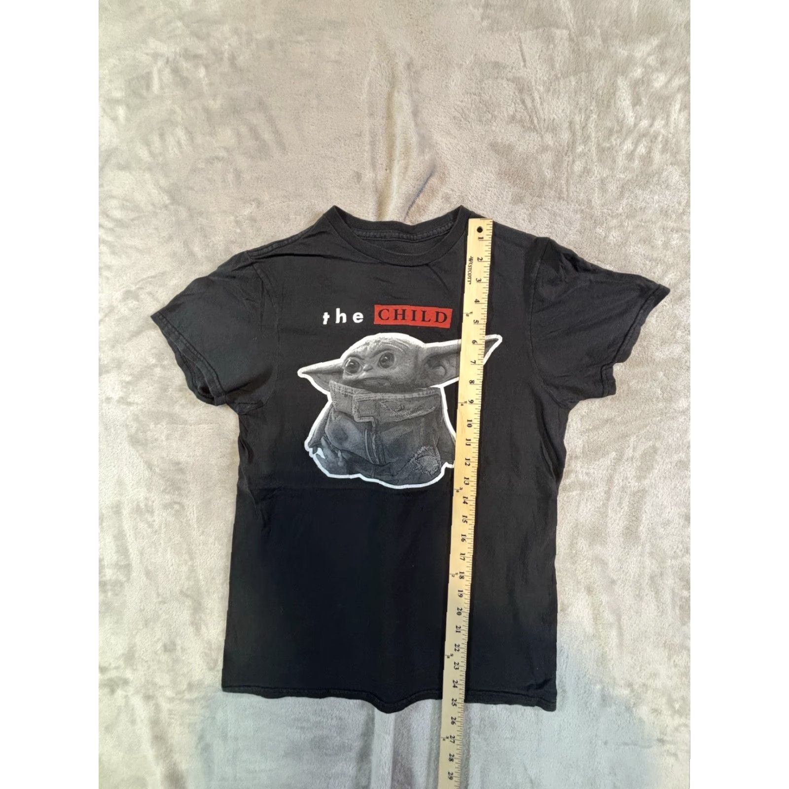 Star Wars Star Wars The Child Grogu Mens Black Graphic T-Shirt XS Crew Neck Short Sleeve Graphic Print Distress Knit Cotton Regular Size US XS / EU 42 / 0 - 5 Thumbnail