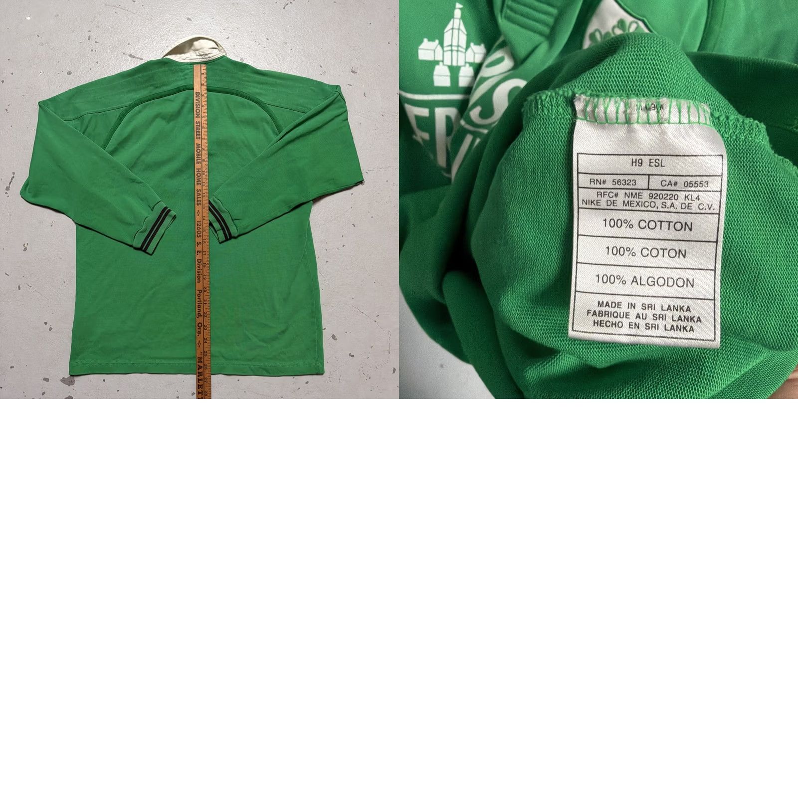 Nike Ireland 2000 Team Nike Irish Permanent Rugby Jersey Shirt Uniform Men’s M Green Rugby Nike Shirt Mens M Ireland 90s Retro Heritage Union Jack? Size US M / EU 48-50 / 2 - 8 Thumbnail