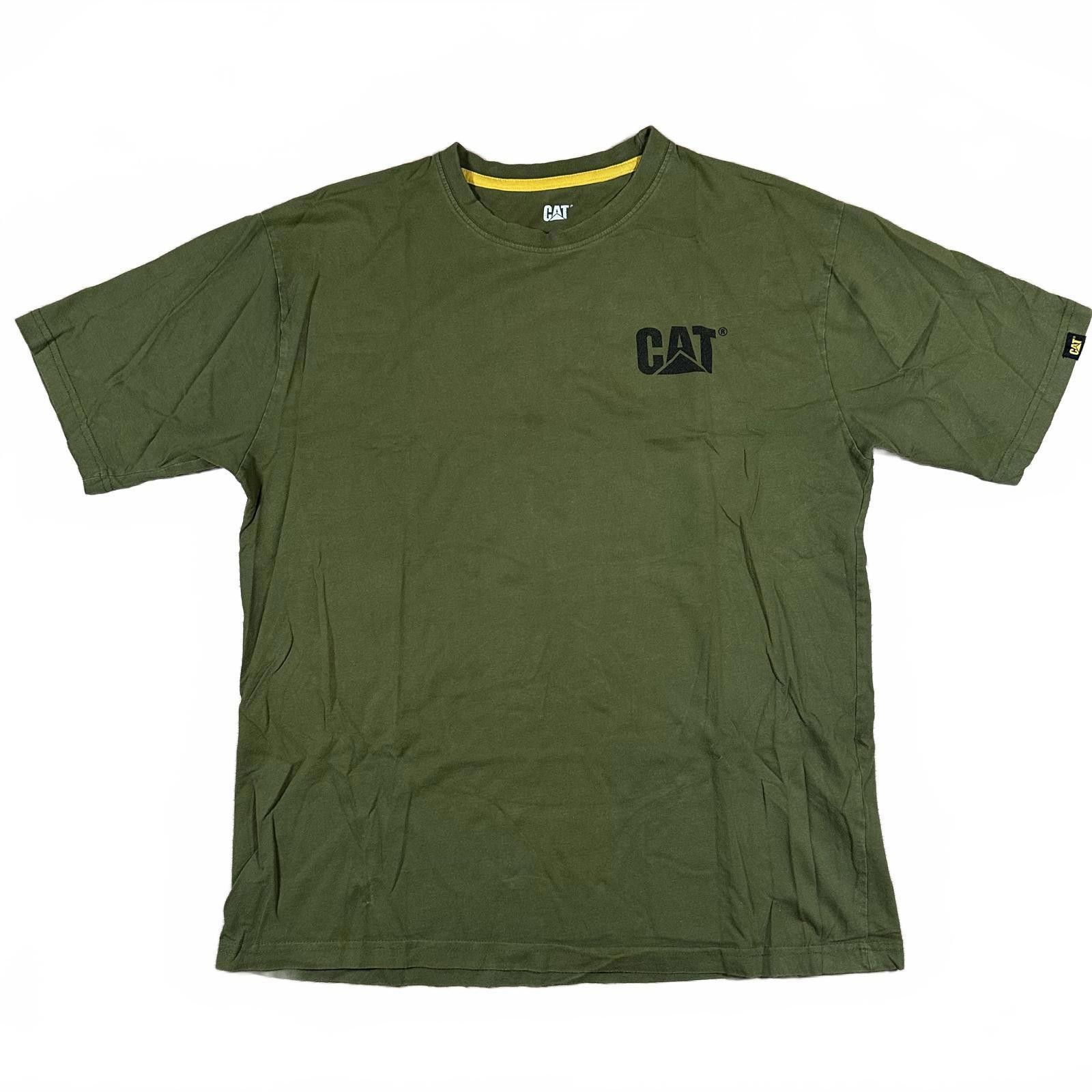Caterpillar CAT Mens T-shirt Large Green workwear graphic Size US L / EU 52-54 / 3 - 2 Thumbnail