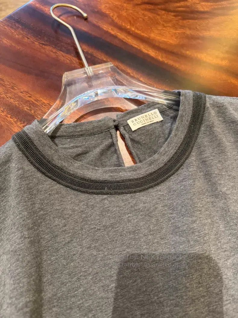 Brunello Cucinelli Brunello Cucinelli Gray Crew Neck Long Sleeve T-Shirt Size S / US 4 / IT 40 - 5 Thumbnail