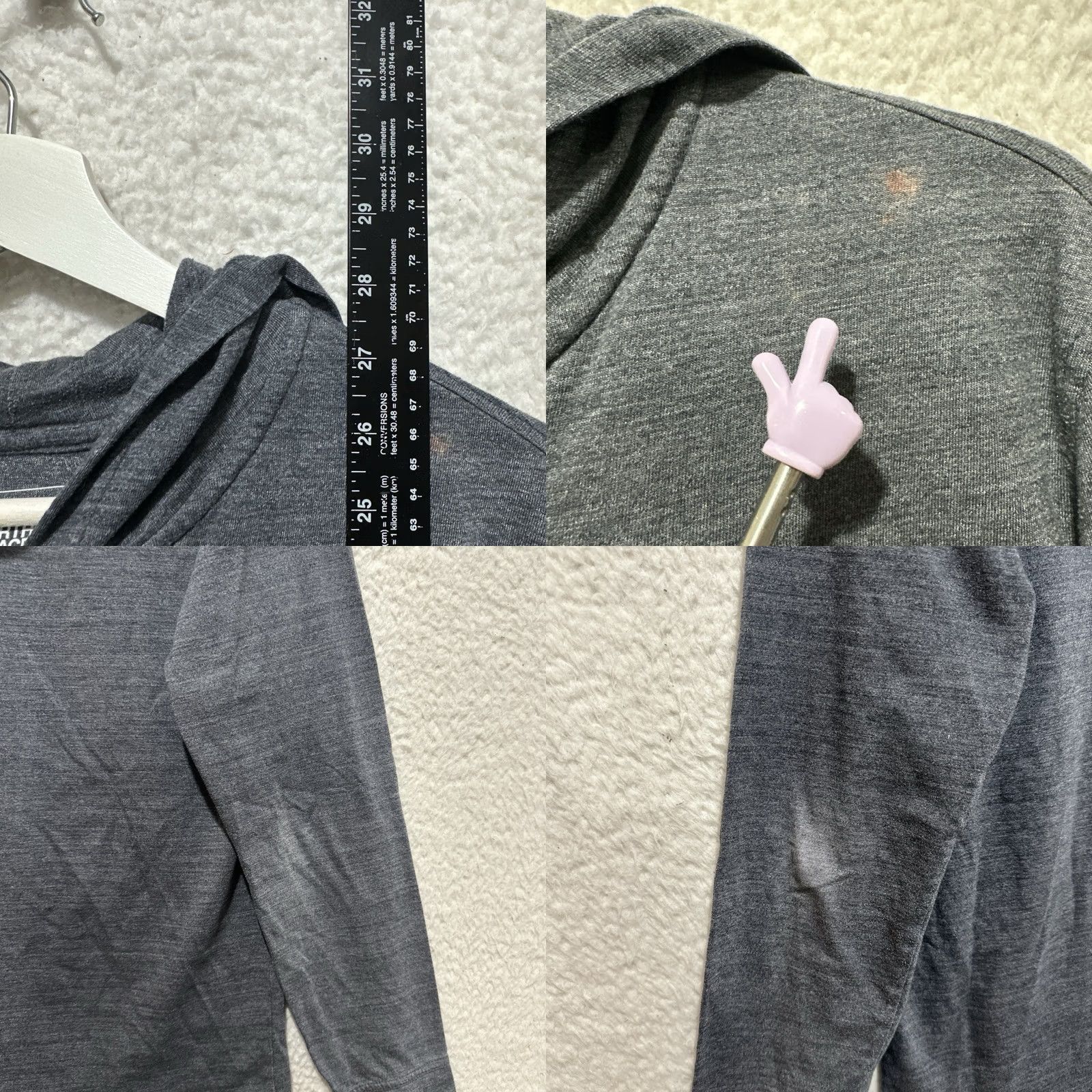 The North Face The North Face Hoodie Men M Gray Regular Full Zip Logo USA Tri-Blend Classic Fit Size US M / EU 48-50 / 2 - 9 Thumbnail