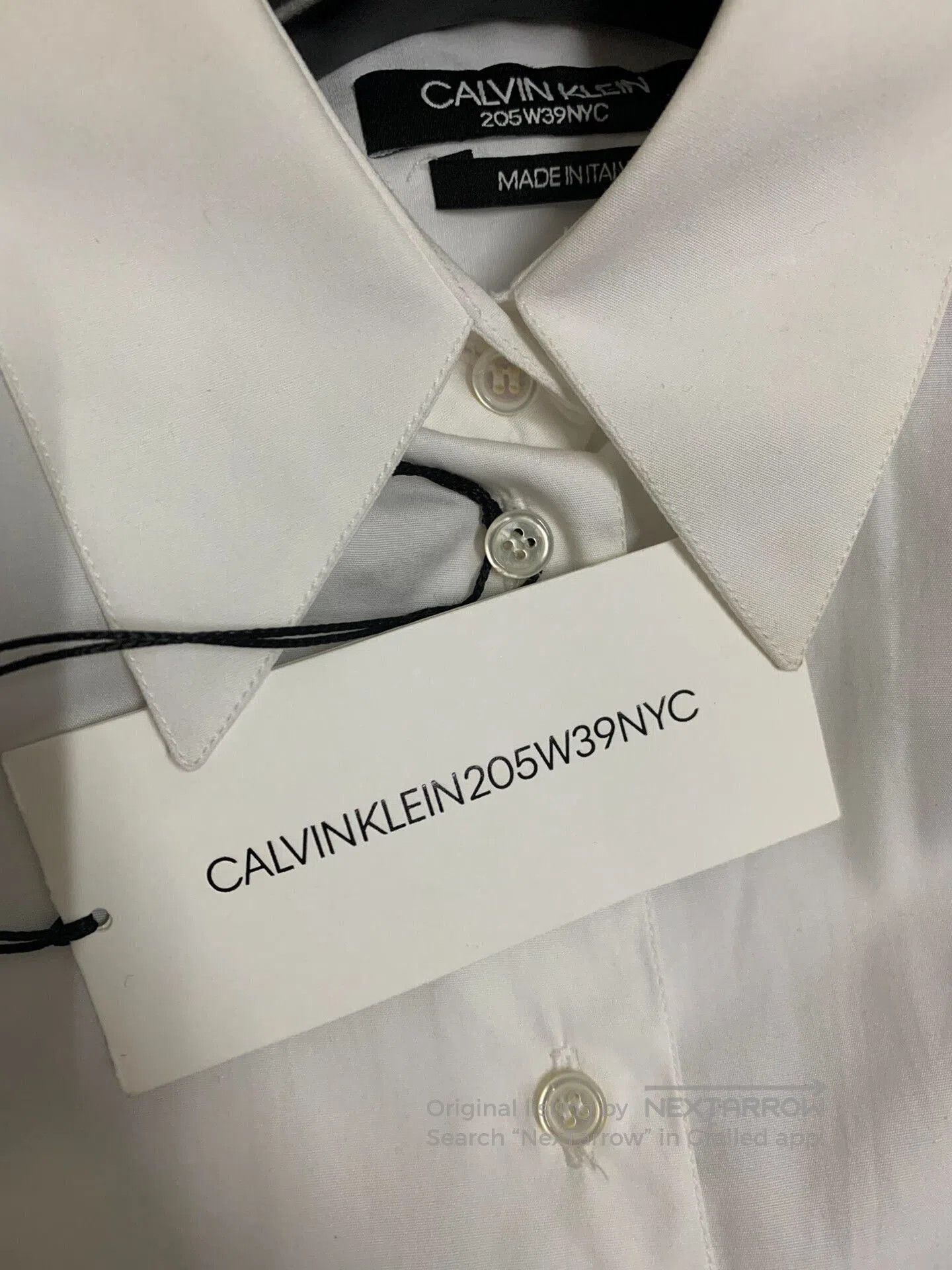 Calvin Klein 205W39NYC Classic Calvin Klein White Cotton Shirt. Size US M / EU 48-50 / 2 - 2 Thumbnail
