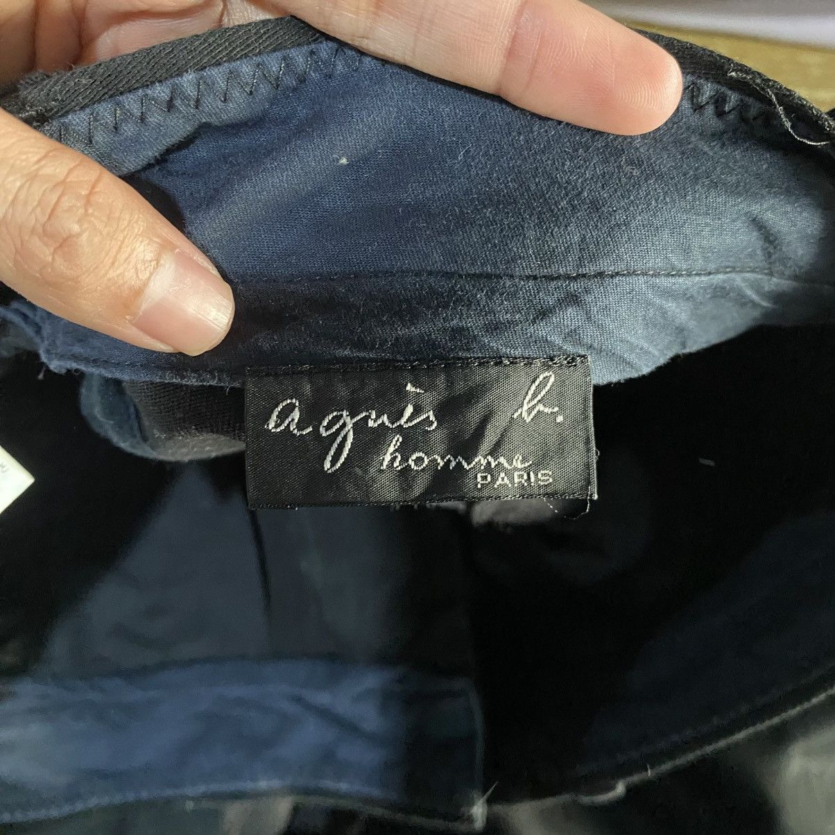 agnes b. Agnes B. Homme Paris Men's Black Loose Fit Chino Pants Size US 30 / EU 46 - 12 Thumbnail