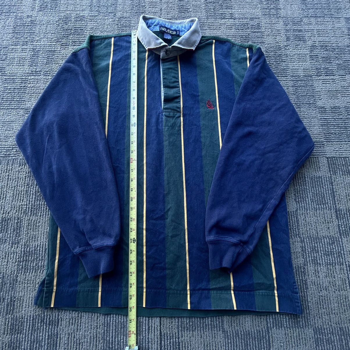 Nautica Vtg 90’s Nautica Striped Mavy Blue Rugby Polo Shirt Size US L / EU 52-54 / 3 - 4 Thumbnail