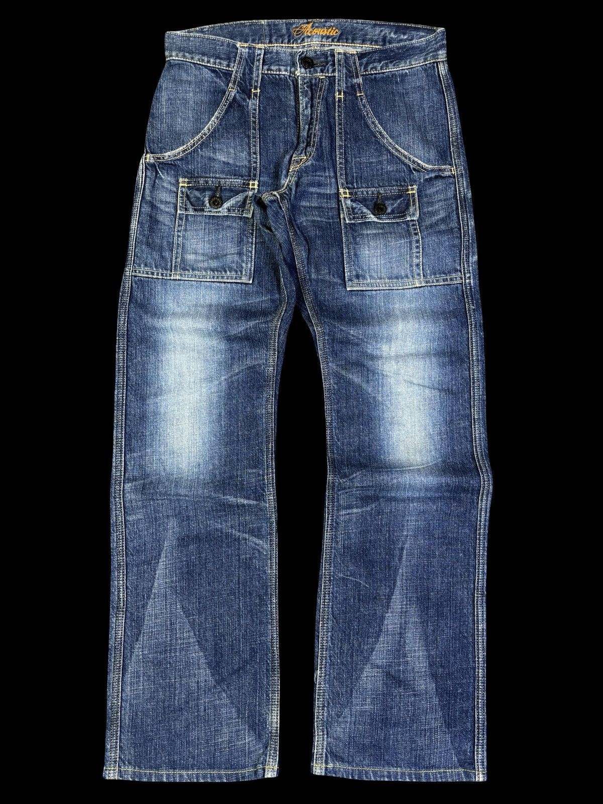 Japanese Brand Vtg Acoustic Okayama Street Beautiful Fades Bush Denim K163 Size US 28 / EU 44 - 1 Thumbnail