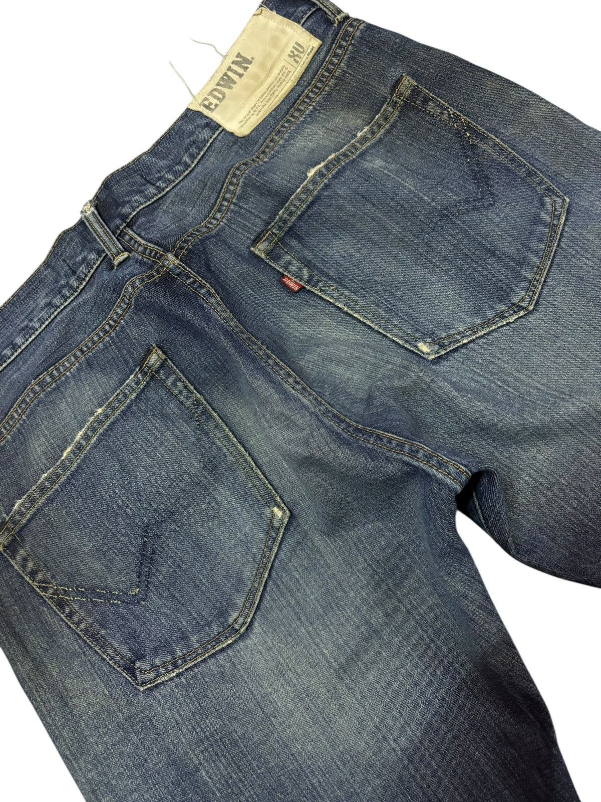 Edwin Vtg Edwin XV Japan Distressed Jeans Size US 35 - 6 Thumbnail