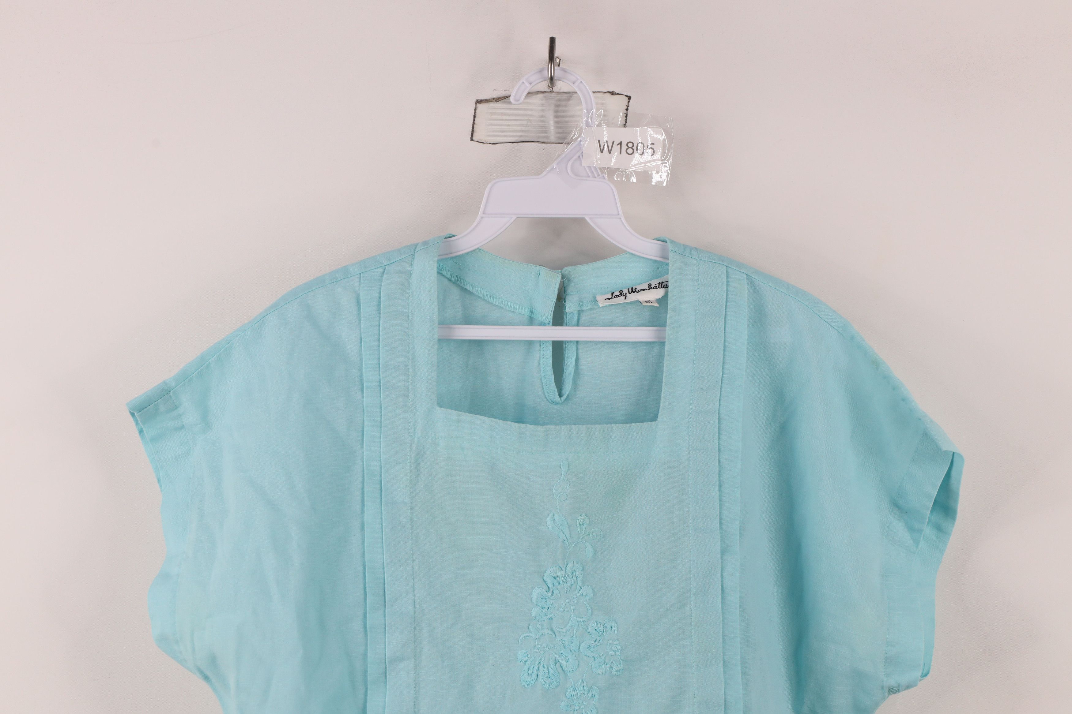 Vintage Vintage 80s Mid Mod Flower Dolman Sleeve Pullover Shirt USA Size XXL / US 16-18 / IT 52-54 - 2 Thumbnail