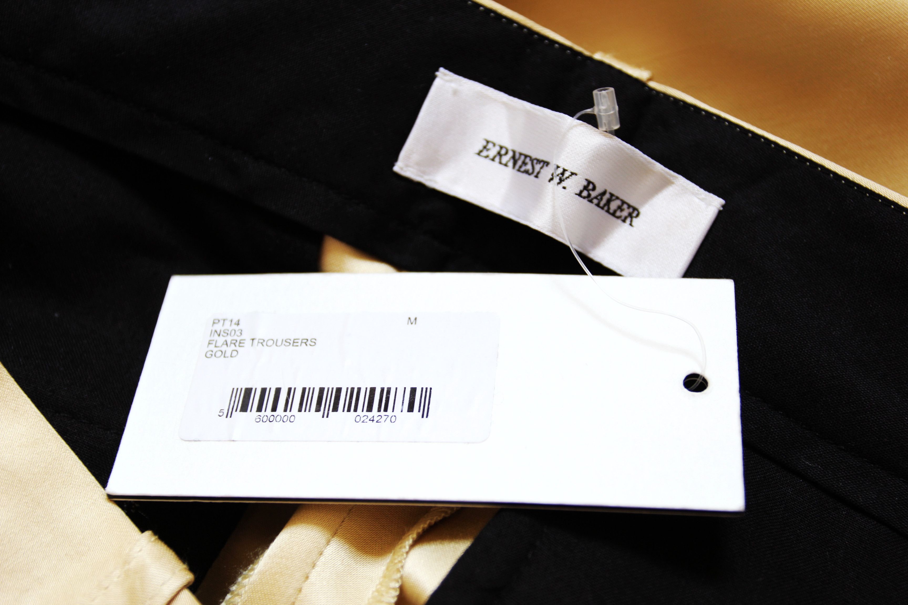 Ernest W. Baker BNWT SS24 ERNEST W. BAKER FLARE PANTS GOLD M Size US 32 / EU 48 - 8 Thumbnail
