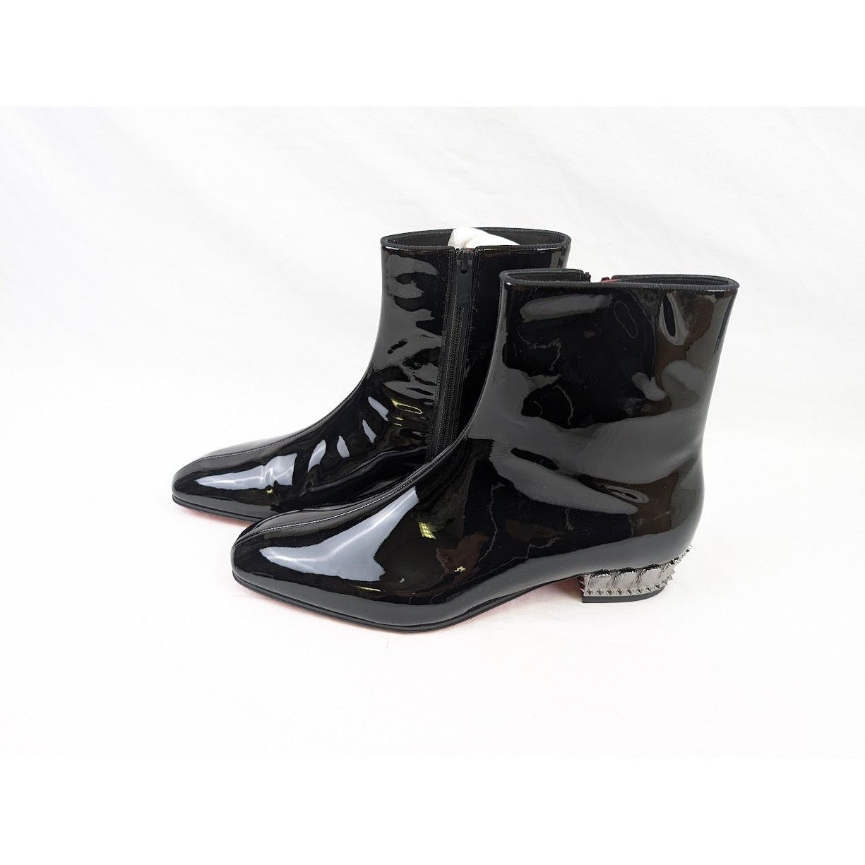 Christian Louboutin o1rshd1 Patent Lipsiboots in Black/Lin Loubi Size US 11.5 / EU 44-45 - 16 Thumbnail