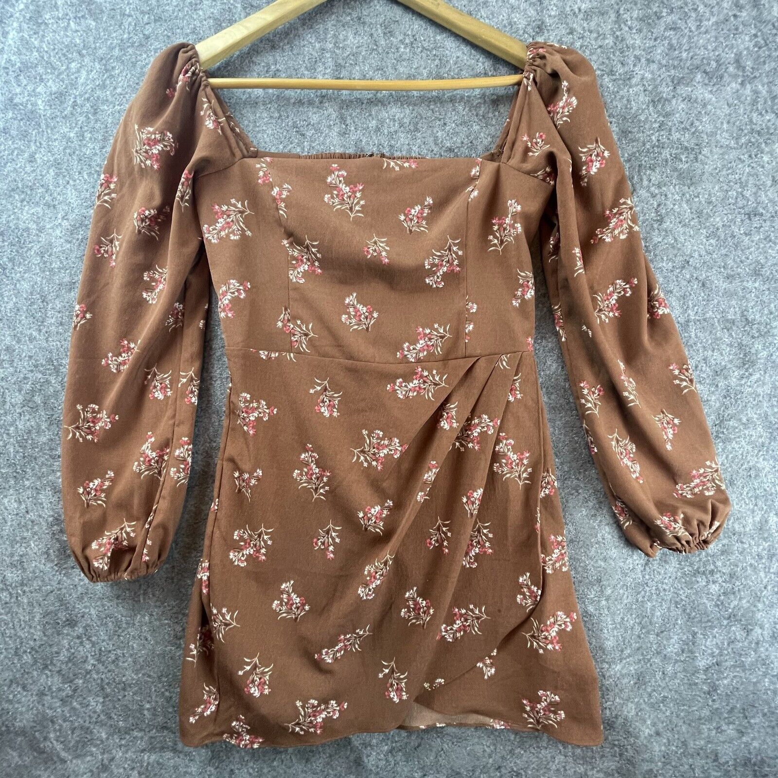 Abercrombie & Fitch Abercrombie & Fitch Dress S Brown Smocked Babydoll  Romantic | Grailed