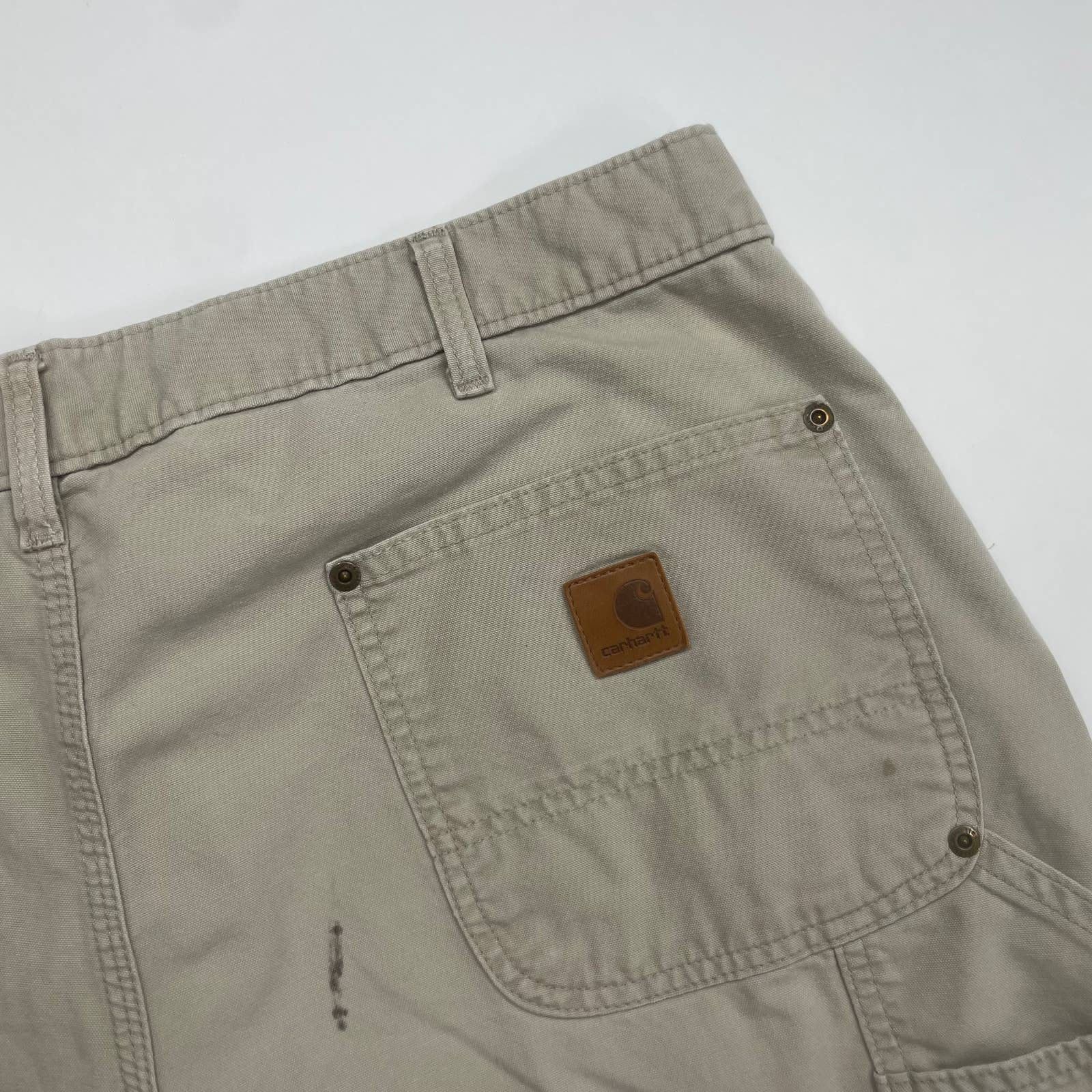 Carhartt × Vintage Y2K Carhartt Light Tan Workwear Double Knee Carpenter Pants Size US 38 / EU 54 - 3 Thumbnail