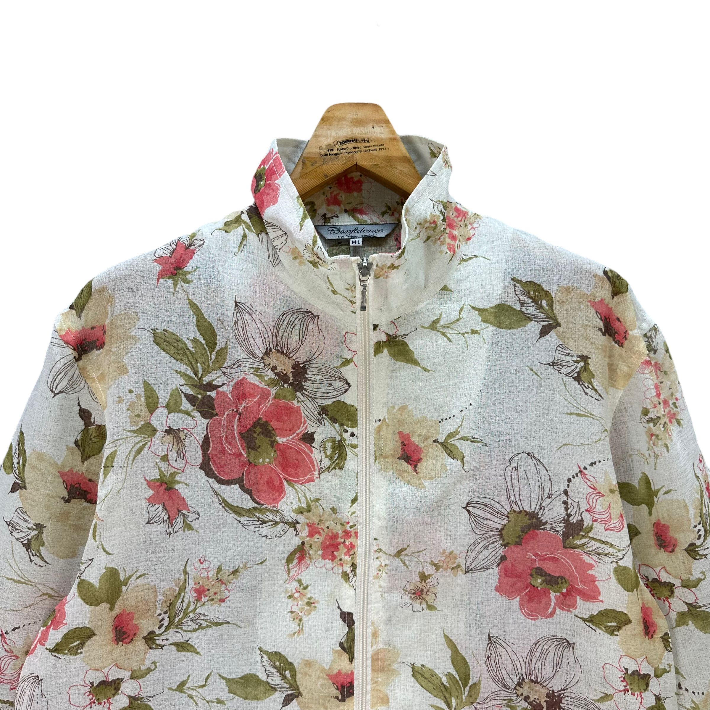 Japanese Brand VINTAGE FLOWER JACKET / LIGHT JACKET #7942-191 Size M / US 6-8 / IT 42-44 - 2 Thumbnail