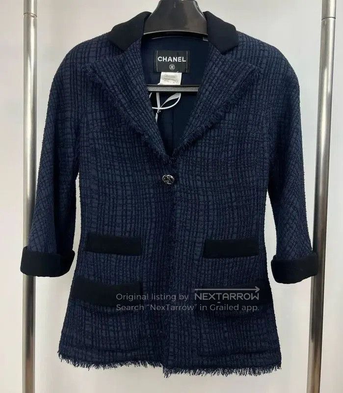 Chanel Chanel Black Ladies' Polyester Jacket . Size XXS / US 00 / IT 34 - 1 Thumbnail