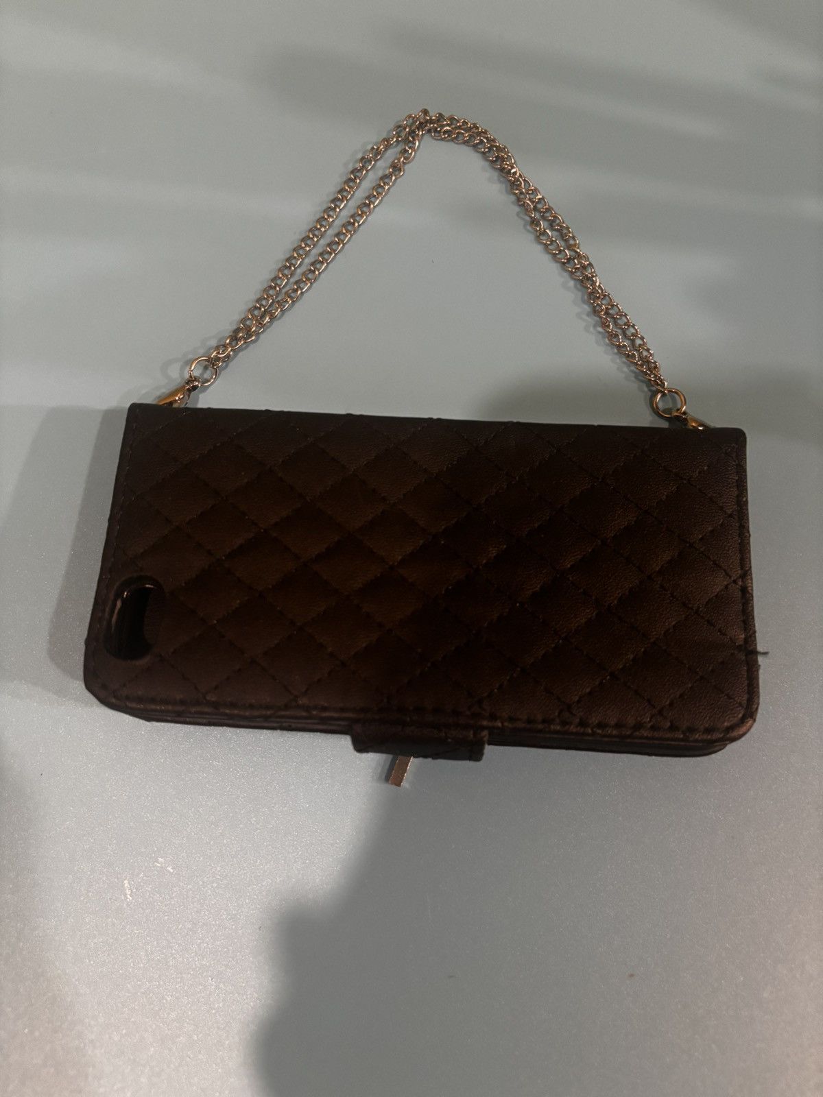 Other Black Quilted Wallet Phone Case with Chain Strap Size ONE SIZE - 2 Thumbnail