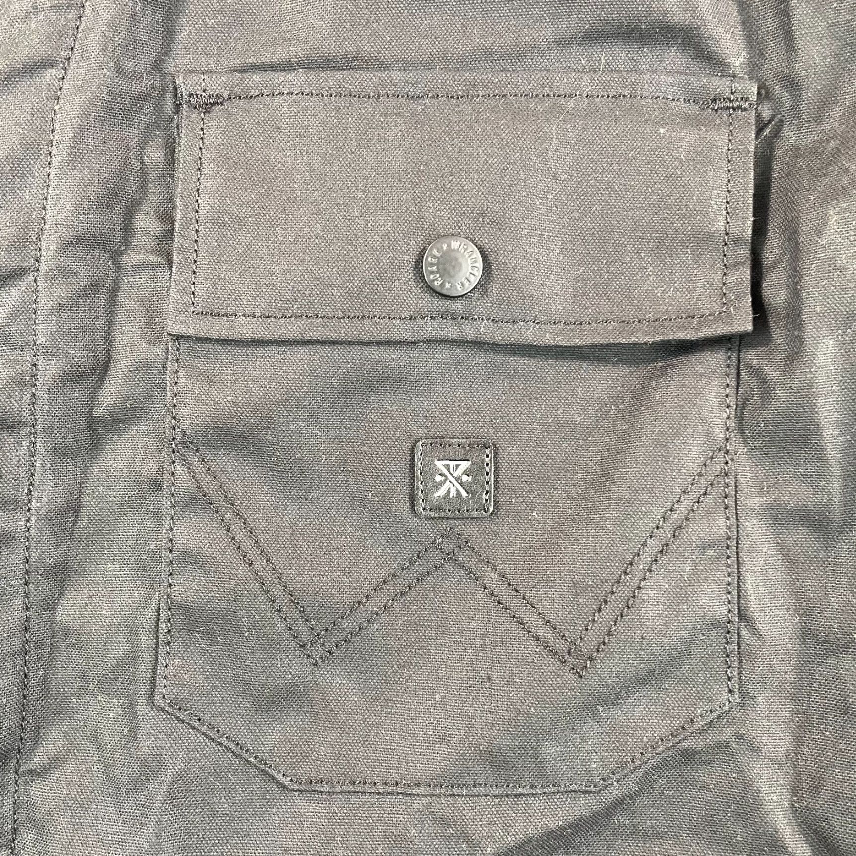 Roark Roark X Wrangler Out of Range Waxed Cotton Maverick Chore Jacket XL Black Mens Jacket Size US XL / EU 56 / 4 - 5 Thumbnail