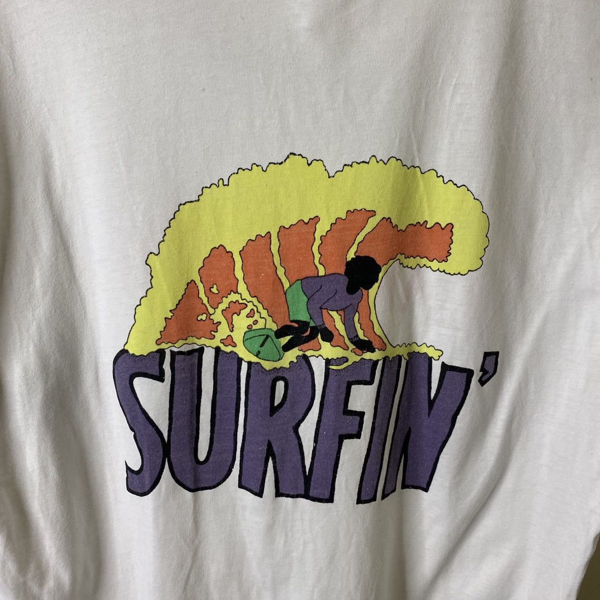 Vintage 1990s Hakubotan Guam Hawaii Surfing Surf T Shirt Size US L / EU 52-54 / 3 - 2 Thumbnail