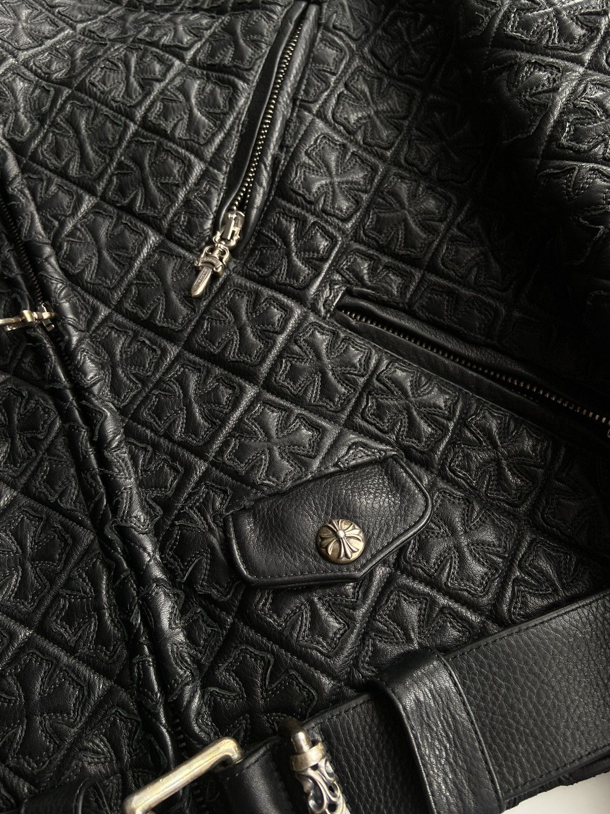 Chrome Hearts Chrome Hearts JJ Dean Mathematical Leather Jacket Size US XL / EU 56 / 4 - 3 Thumbnail